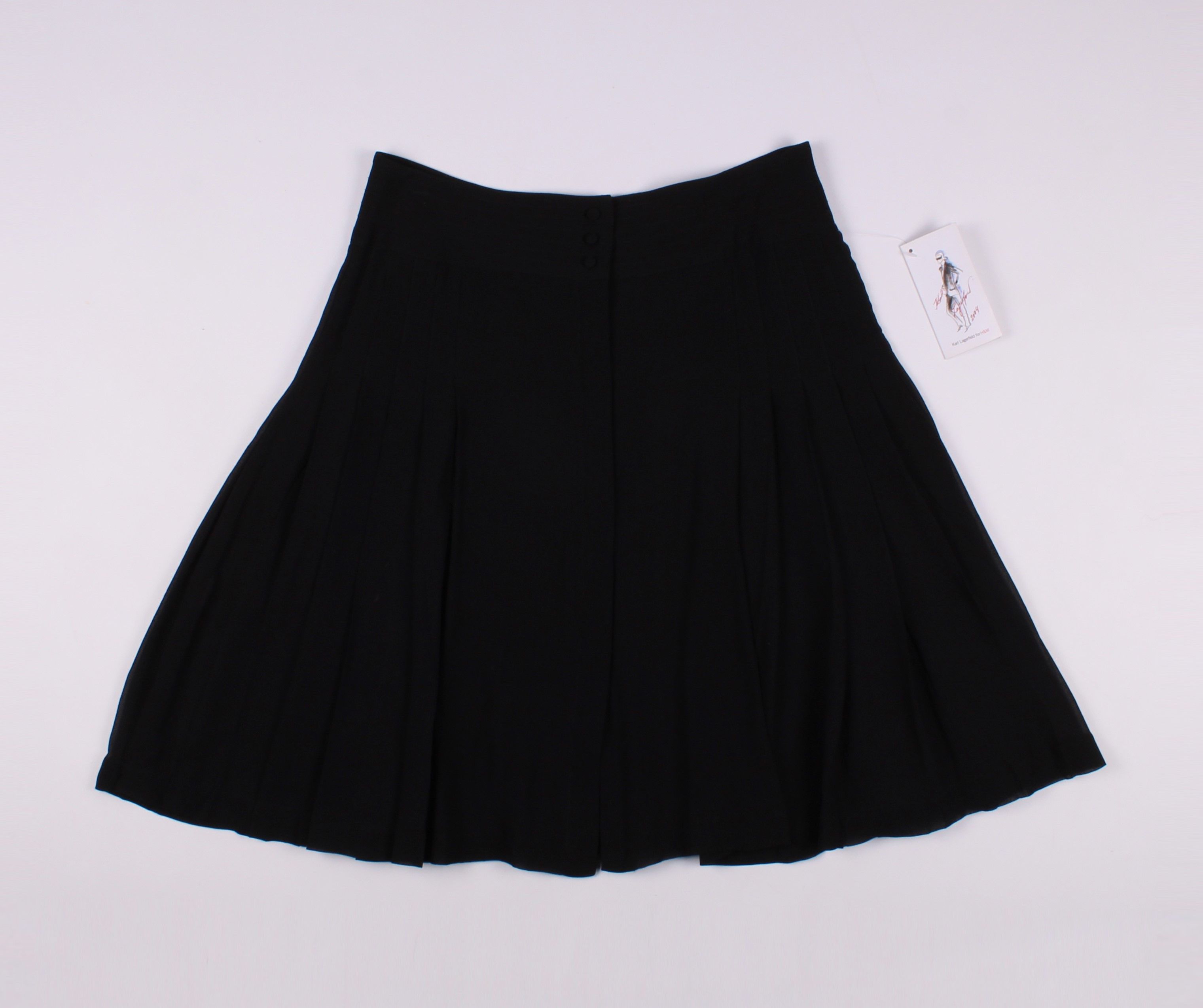 H&M × Karl Lagerfeld Vintage Karl Lagerfeld for H&M Silk Midi Flared Skirt Size 28" / US 6 / IT 42 - 1 Thumbnail