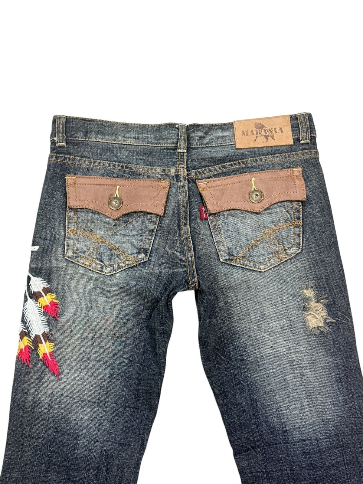 If Six Was Nine JAPANESE BRAND MARAXIA FLARE JEANS Size 30" / US 8 / IT 44 - 10 Thumbnail
