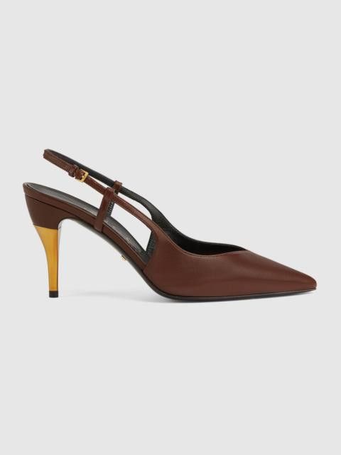 Gucci Women's slingback heeled pump Size US 8 / IT 38 - 1 Preview