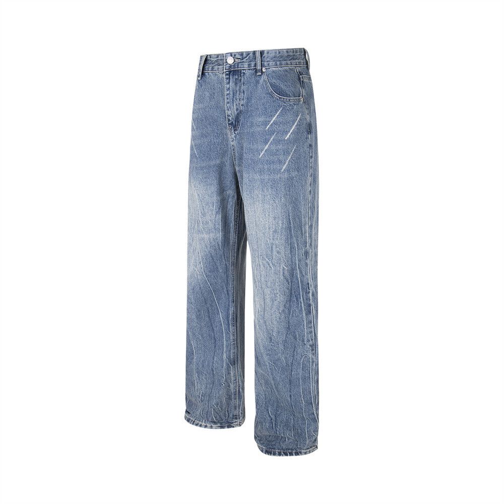 Japanese Brand × Vintage Men's casual punk distressed loose wide-leg washed jeans Size US 32 / EU 48 - 2 Thumbnail