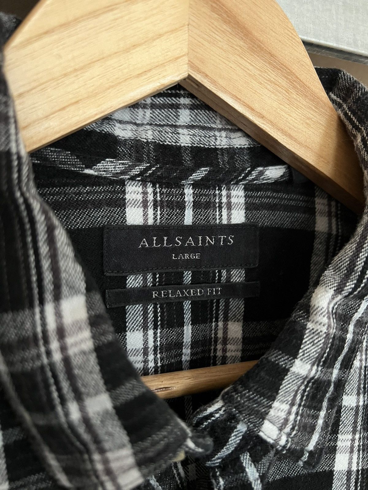 Allsaints × Designer Allsaints Zenith Button Up Shirt L Check Flannel Long Sleeve Size US L / EU 52-54 / 3 - 5 Thumbnail