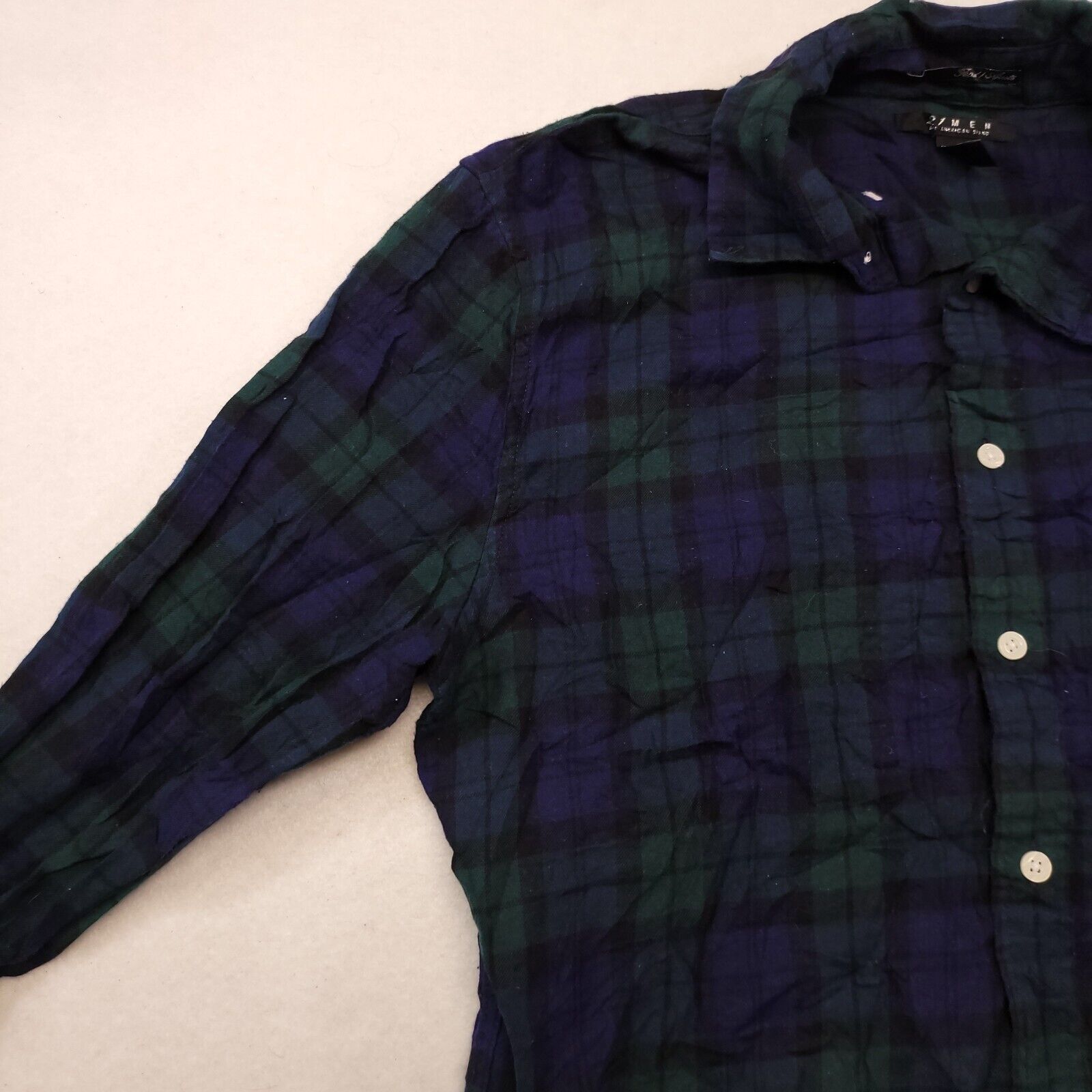 21 Men 21 Men Tartan Flannel Button Up Shirt Mens Size Large Purple Size US L / EU 52-54 / 3 - 4 Thumbnail