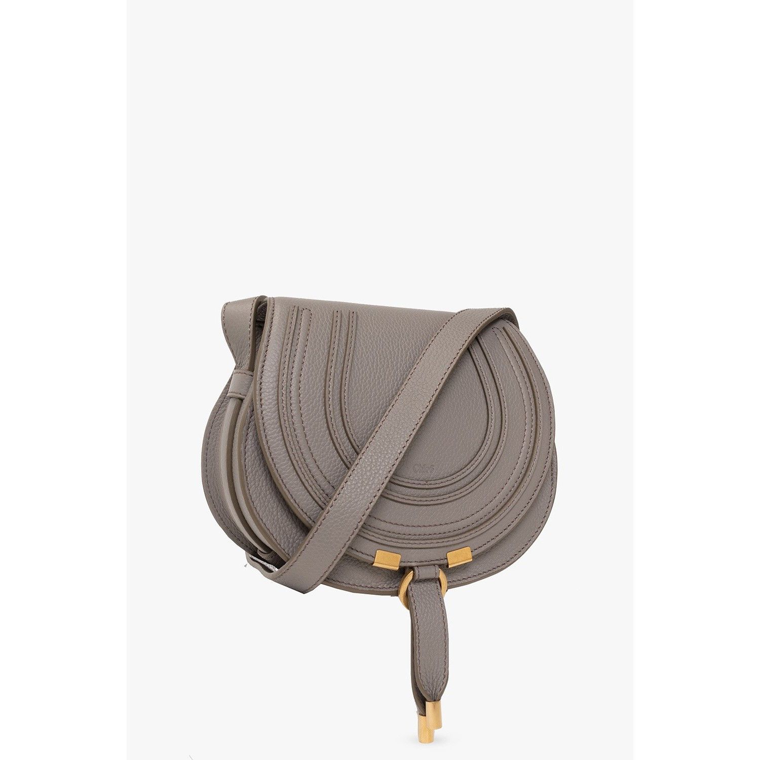 Chloe Chloe Small Saddle Cashmere Gray Grained Leather Shoulder Ba Size ONE SIZE - 3 Thumbnail