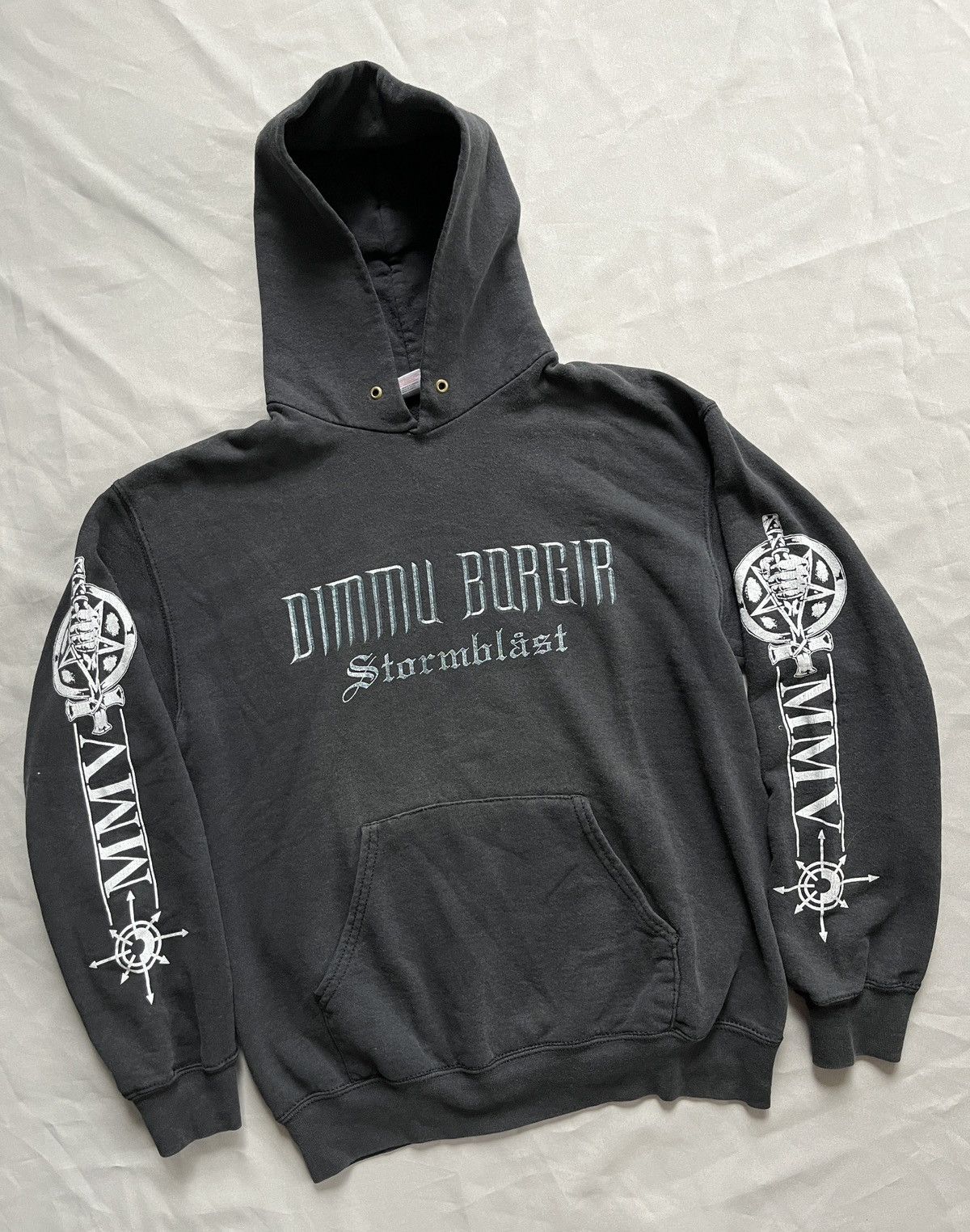 Band Tees Dimmu Borgir Stormblast Vintage Faded Hoodie Size US M / EU 48-50 / 2 - 4 Thumbnail