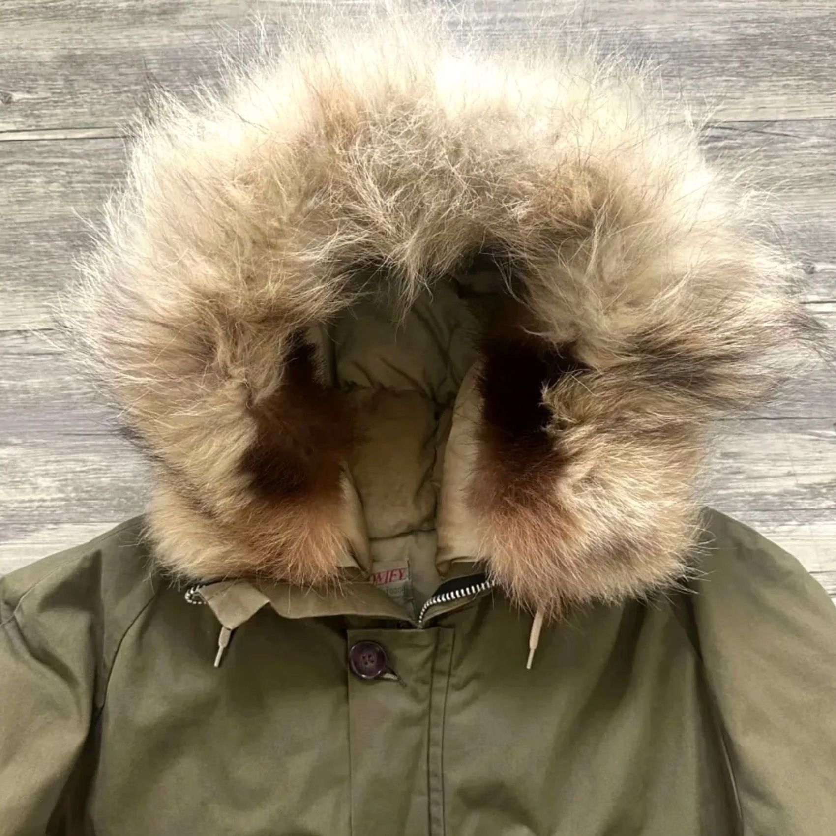 Vintage VINTAGE Comfy Parka Coat Coat Warm Goose Down Puffer Parka Coat Size XL Green Men Wool/Cotton? Size US XL / EU 56 / 4 - 4 Thumbnail