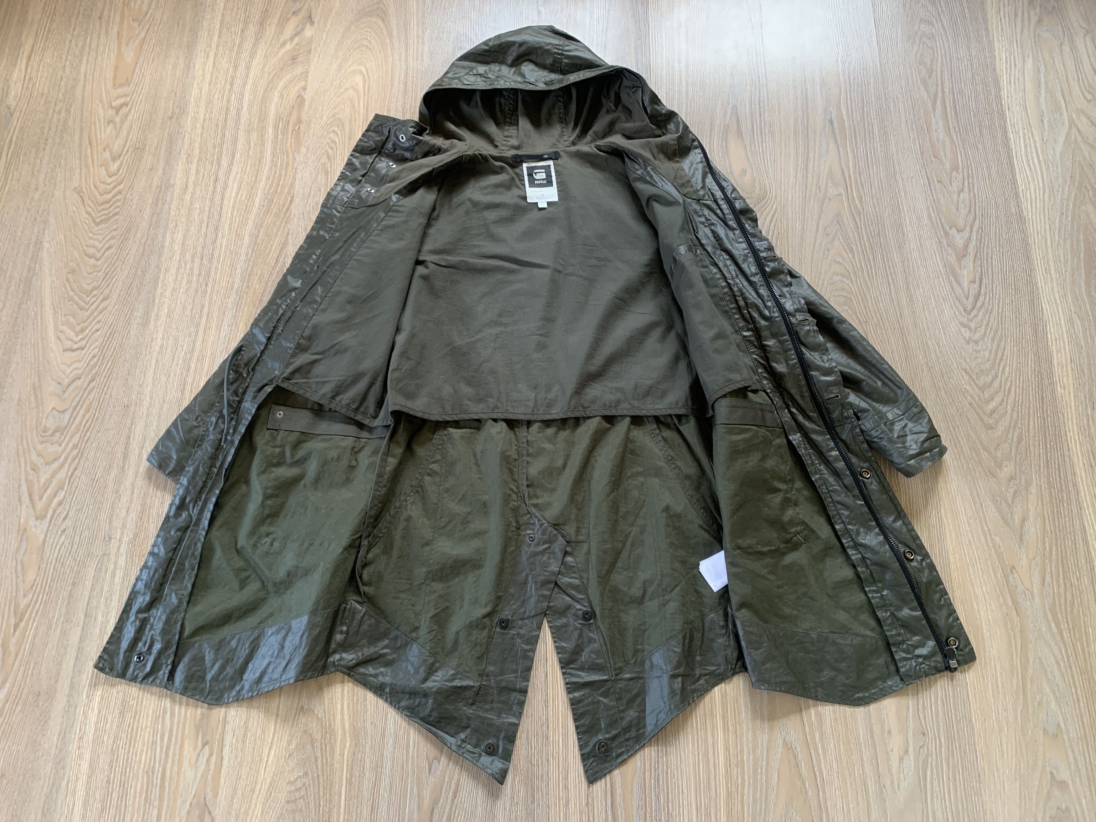 G-Star Womens G Star Raw Legion Parka Khaki Wax Trench Coat Size XS / US 0-2 / IT 36-38 - 4 Thumbnail