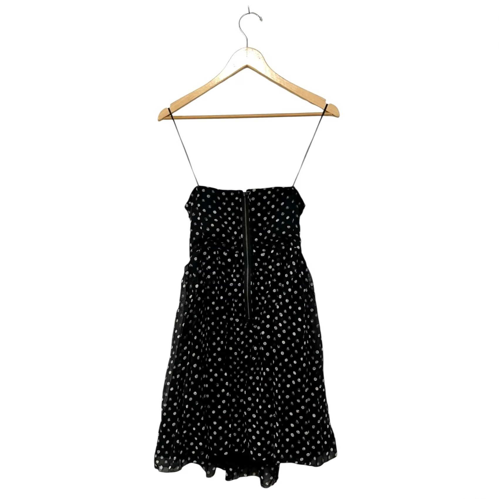 Vintage Broadway & Broome Silk Dress Strapless Black White Polka Dots Mini Women’s Sz 2 L Sleeveless Dress 100% Silk Party Cocktail Formal Womens Size L / US 10 / IT 46 - 3 Thumbnail