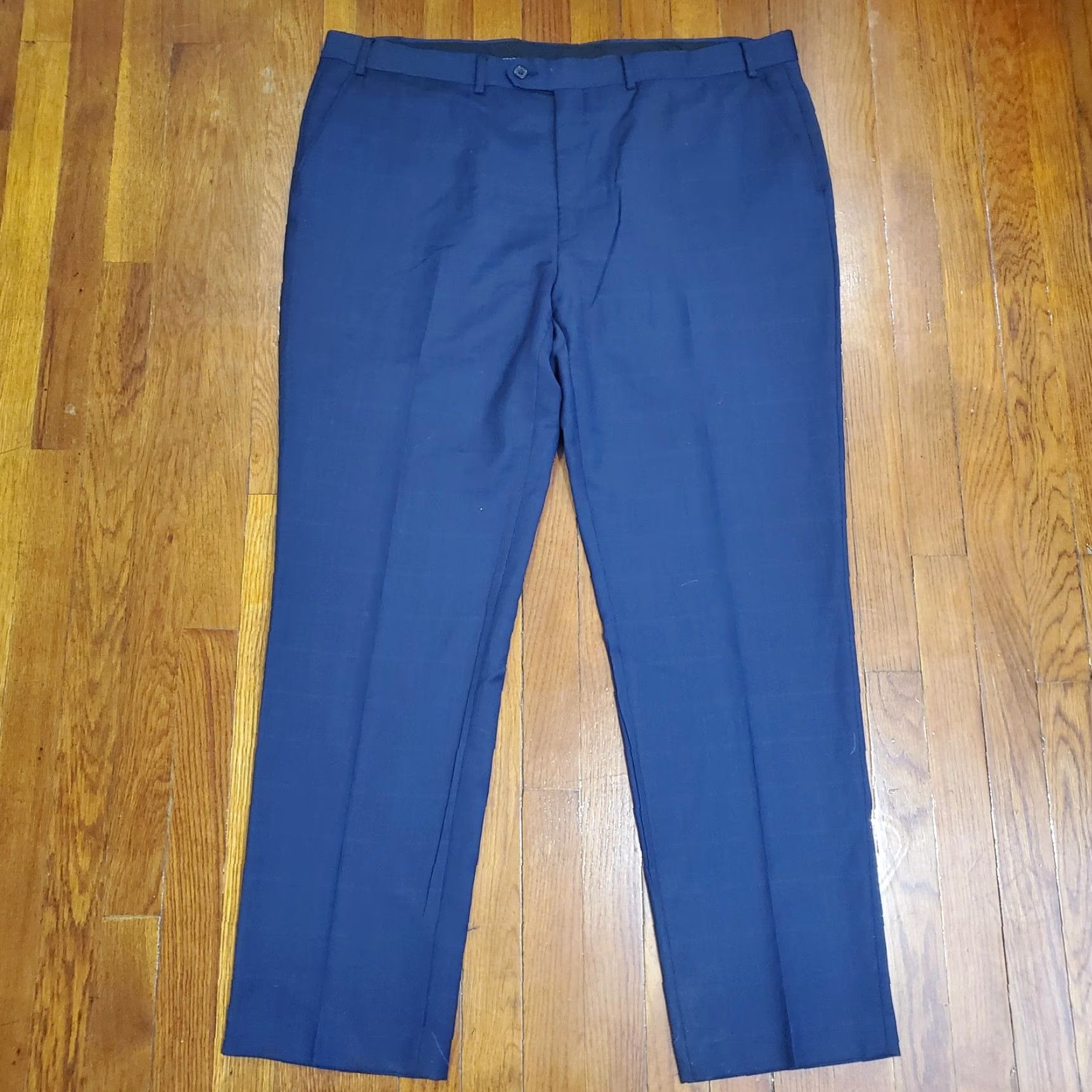 Ralph Lauren Lauren Ralph Lauren Dress Pants Mens 42x32 Blue Plaid Wool Stretch Flat Front Dress Pants Mens Blue Plaid Wool Blend Stretch Flat Front Size US 42 / EU 58 - 4 Thumbnail