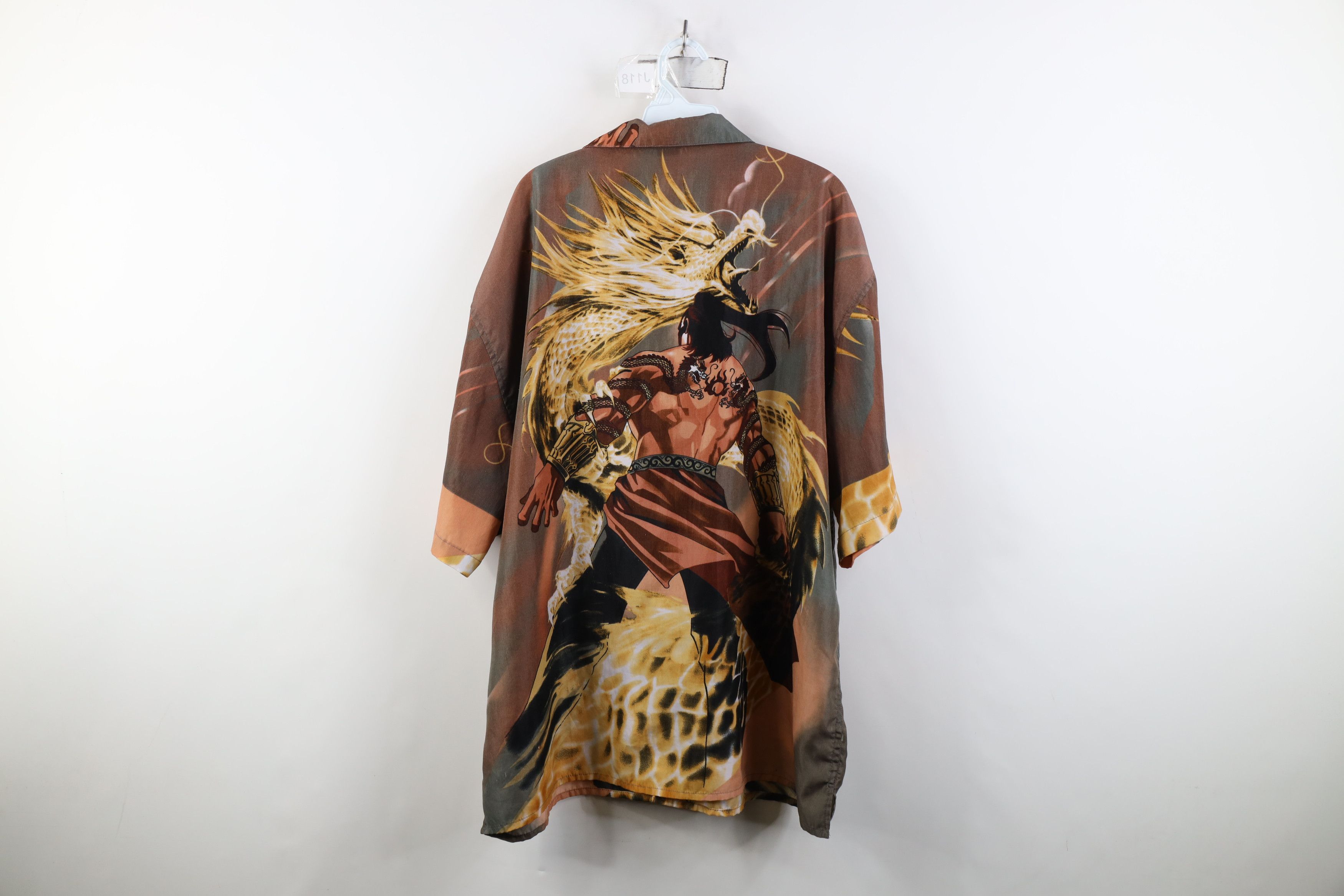 Vintage Vintage 90s Y2K Streetwear Tekken Warrior Dragon Shirt Size US XXL / EU 58 / 5 - 13 Thumbnail