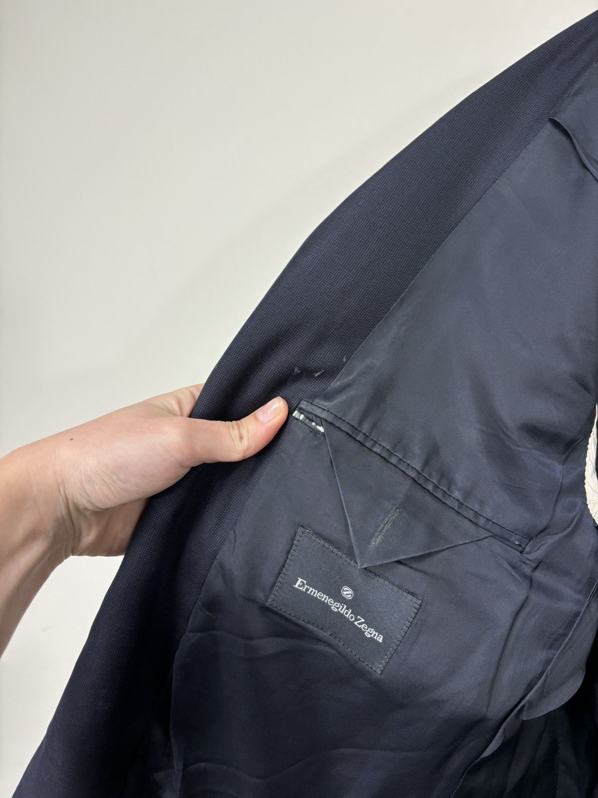 Ermenegildo Zegna Ermenegildo Zegna Men’s 3-Buttons Navy Wool Blazer Jacket Size 40R - 16 Thumbnail