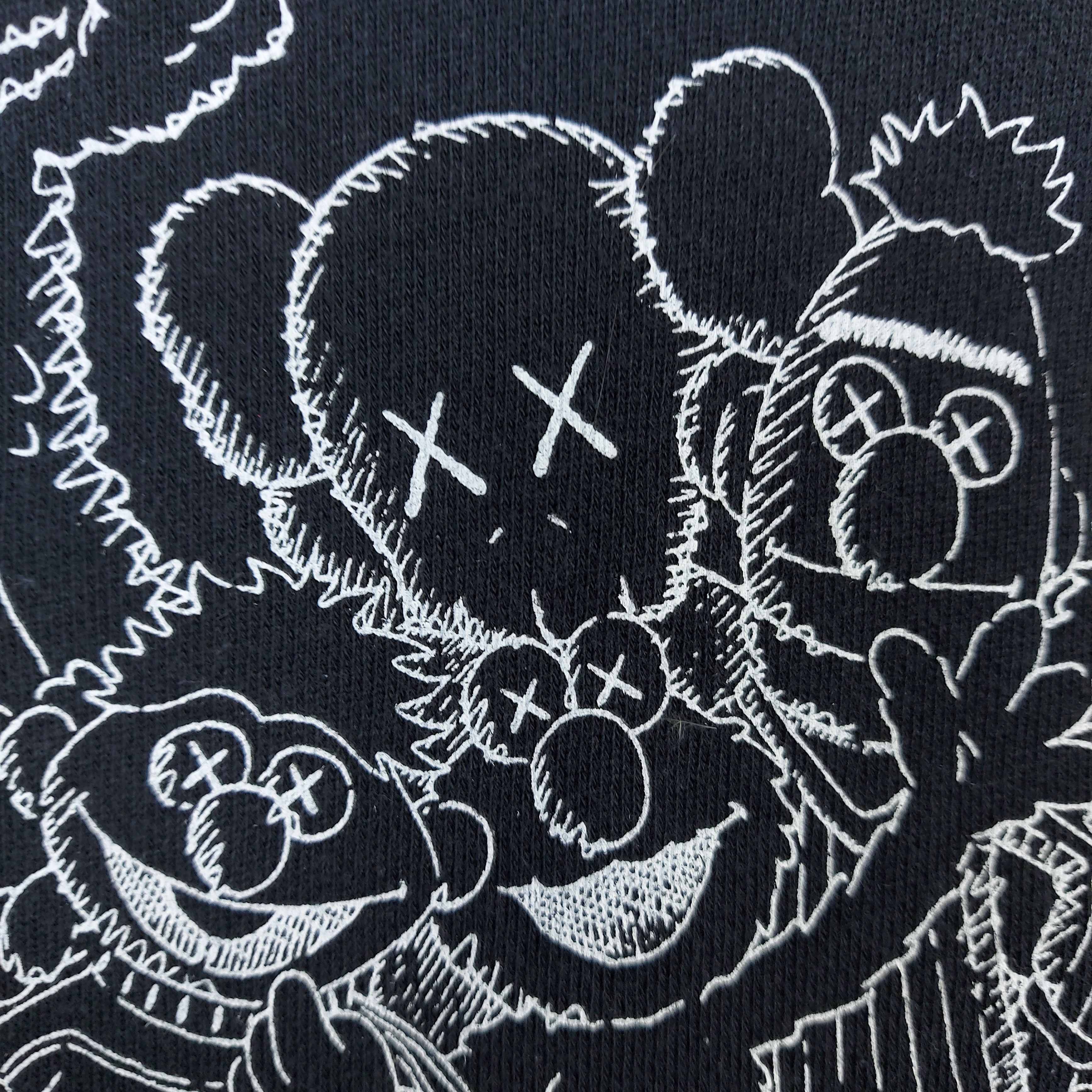 Kaws × Uniqlo Kaws x Uniqlo x Sesame Street XX Embroidery Black Hoodie Size S / US 4 / IT 40 - 4 Thumbnail