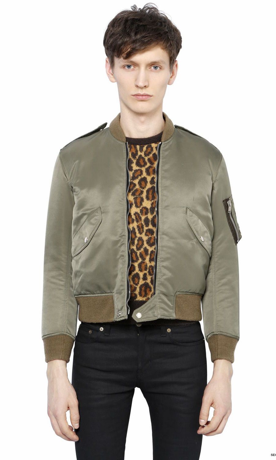 Hedi Slimane × Saint Laurent Paris NEW AW15 PARIS SESSIONS LEOPARD PRINTED MOHAIR SWEATER Size US L / EU 52-54 / 3 - 14 Thumbnail