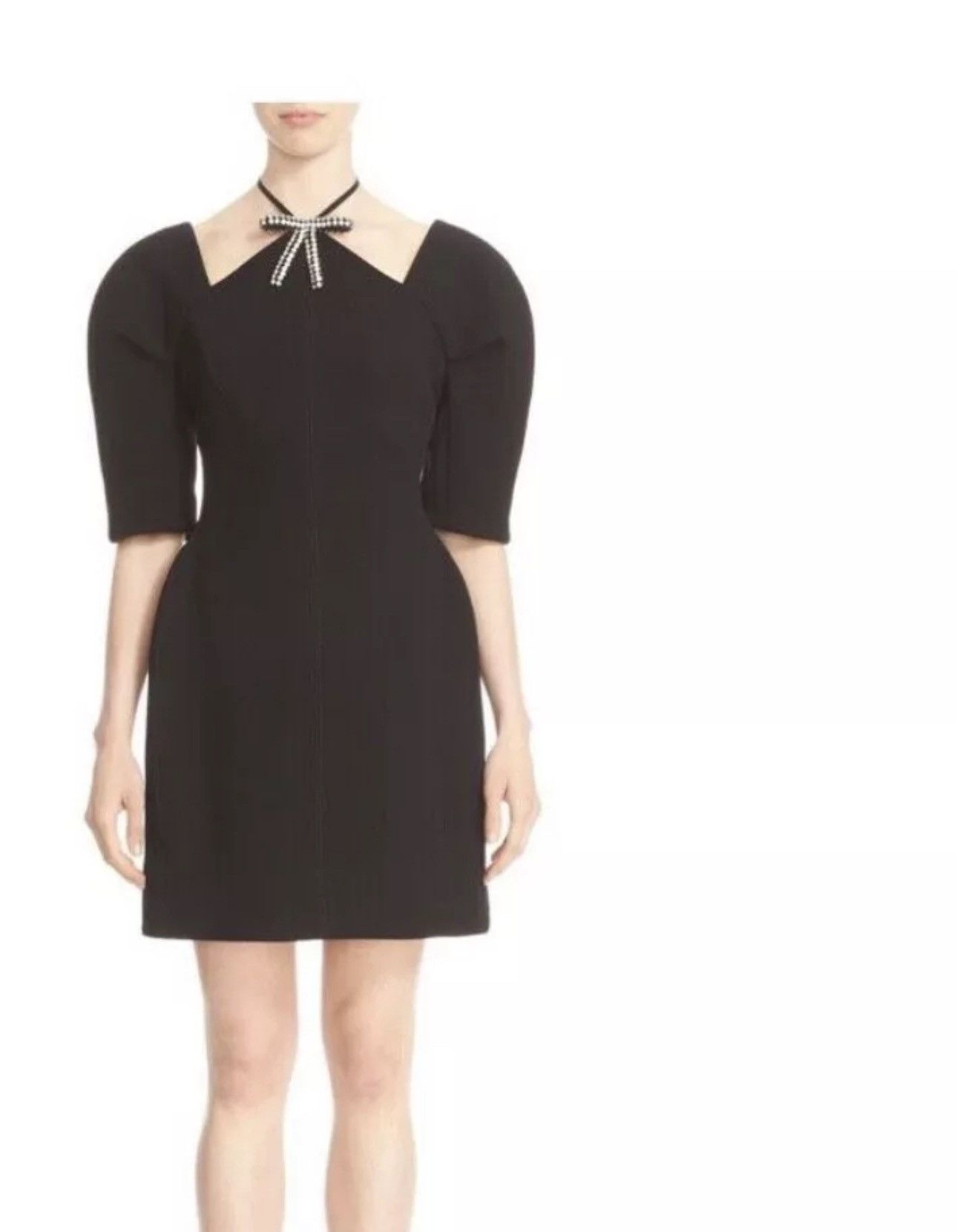 Marni Marni crystal-bow bonded-crepe dress Size ONE SIZE - 5 Thumbnail