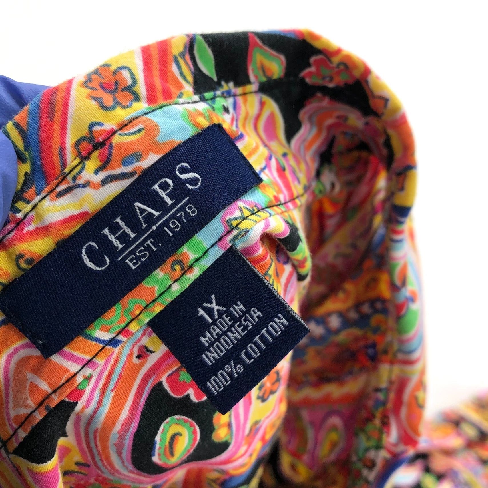 Chaps Chaps Paisley Plus 1X Women's Button Long Sleeve Multicolor Dress Shirt Size XL / US 12-14 / IT 48-50 - 8 Thumbnail