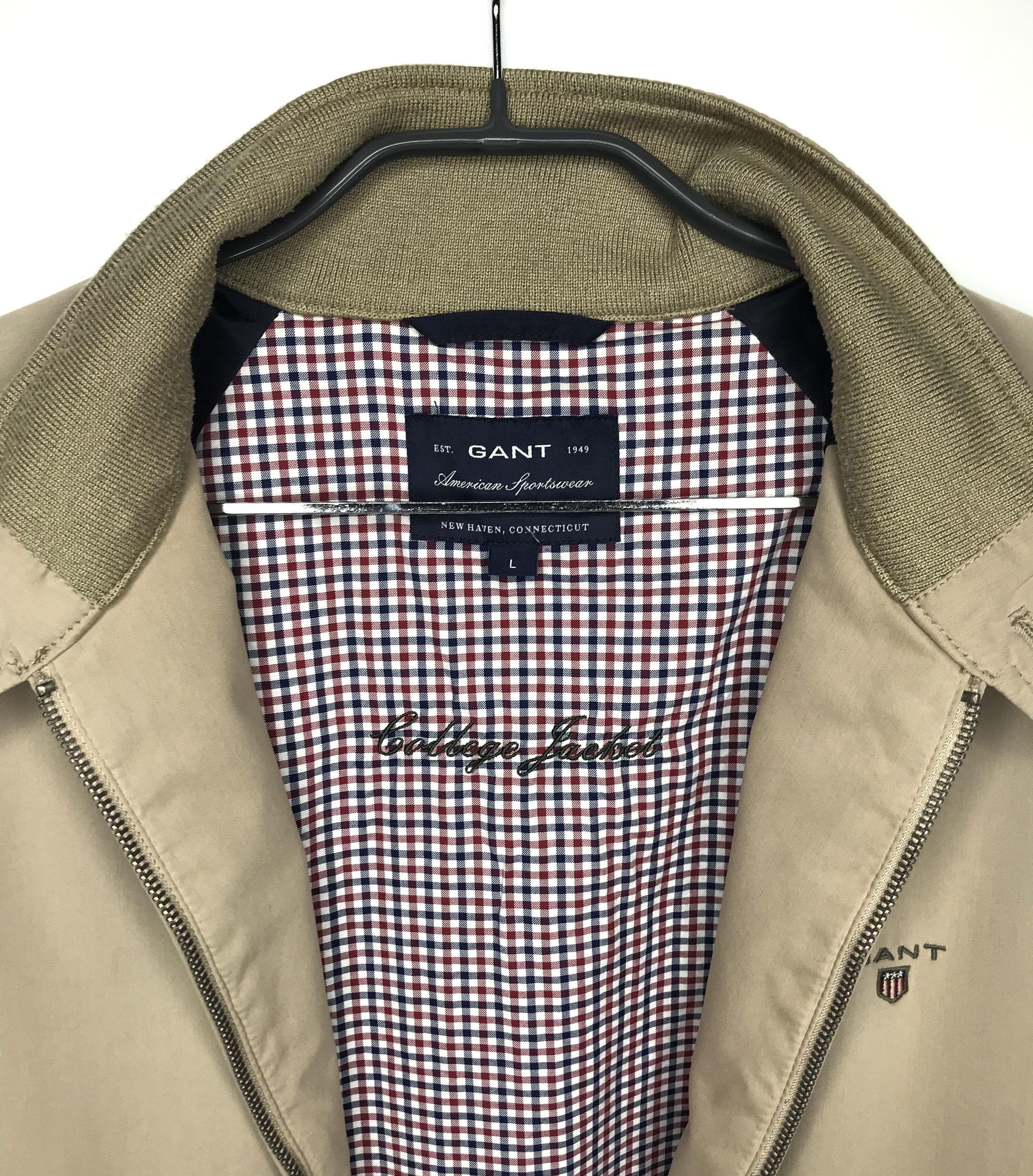 Gant Gant Mens College Zip-Up Jacket Size L Beige Size US L / EU 52-54 / 3 - 9 Thumbnail