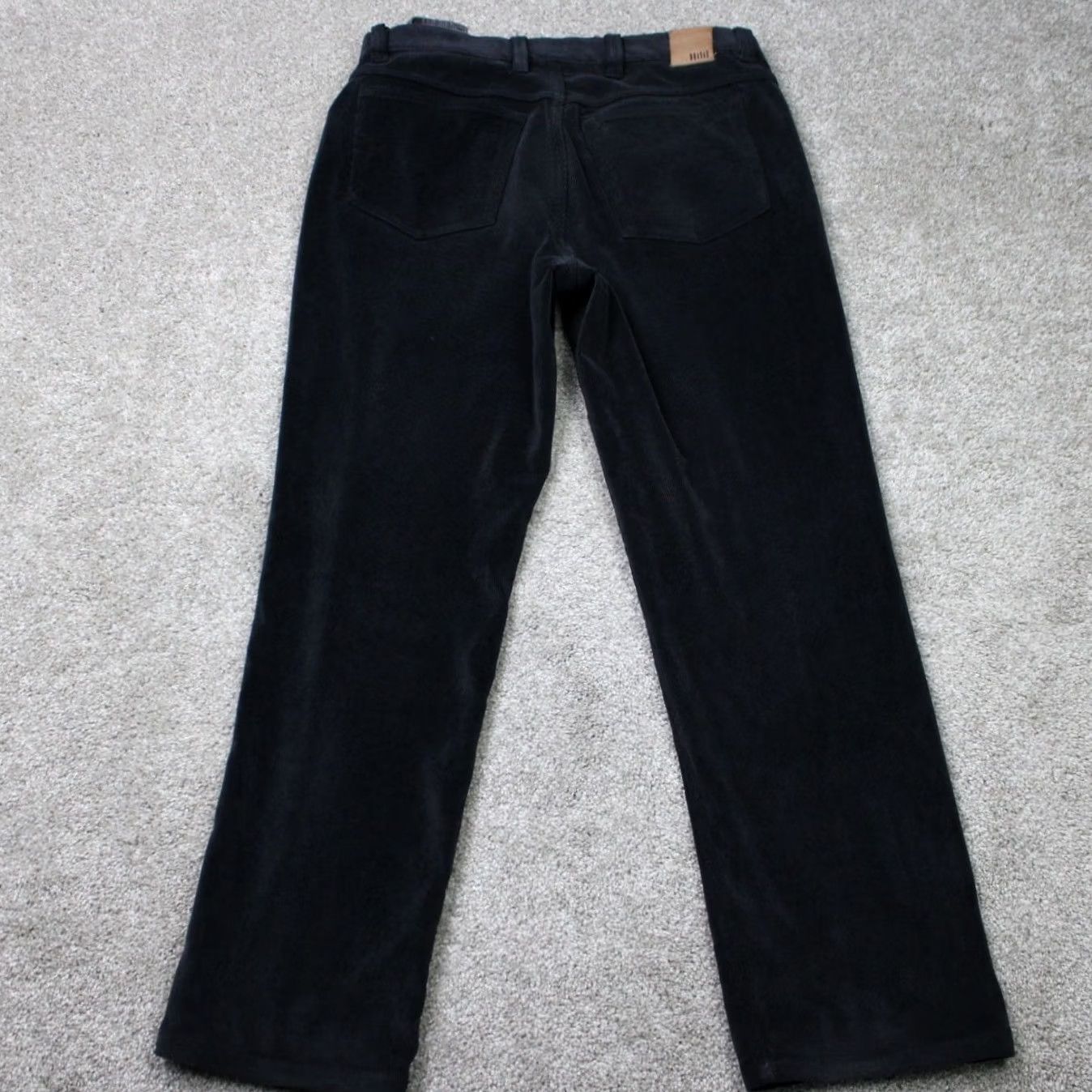 Vintage Hiltl Pants Mens 34x30 Black Corduroy Flat Front Trousers Straight Leg Dress Pants 90s Preppy academia Classic Mens Size US 34 / EU 50 - 6 Thumbnail