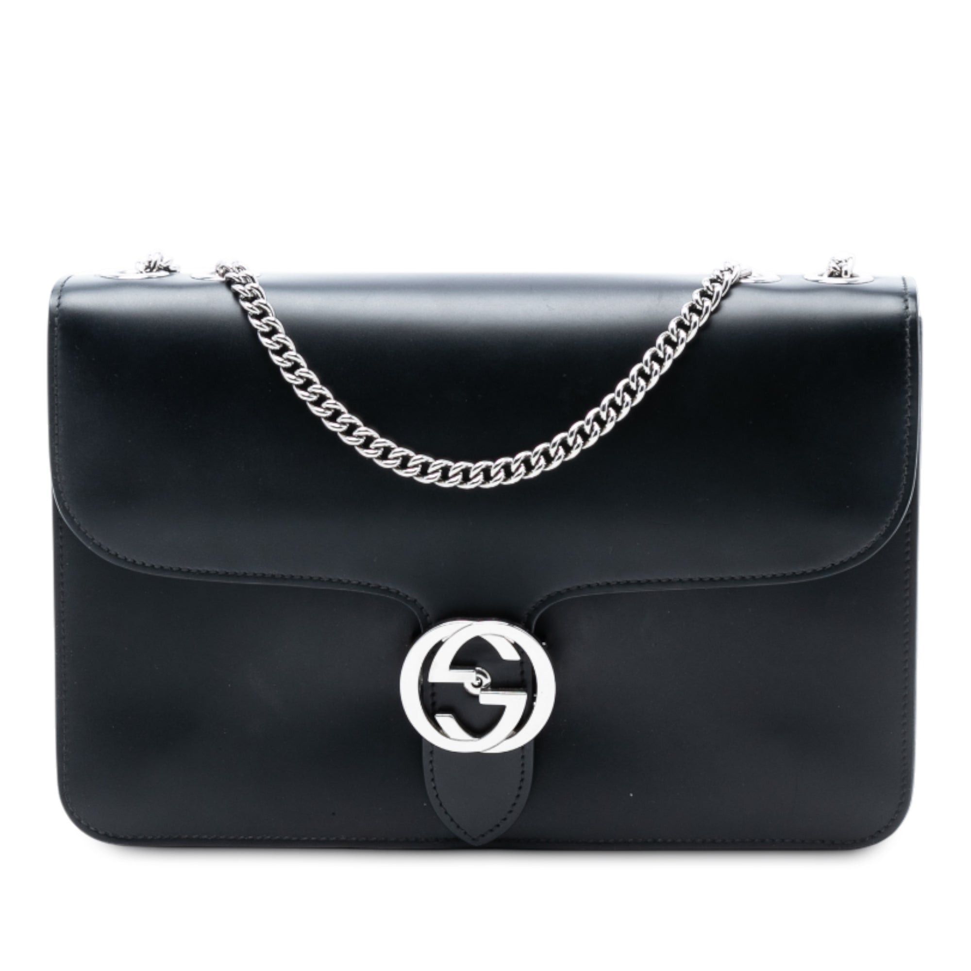Gucci Medium Polished Calfskin Dollar Interlocking G Crossbody Size ONE SIZE - 1 Thumbnail