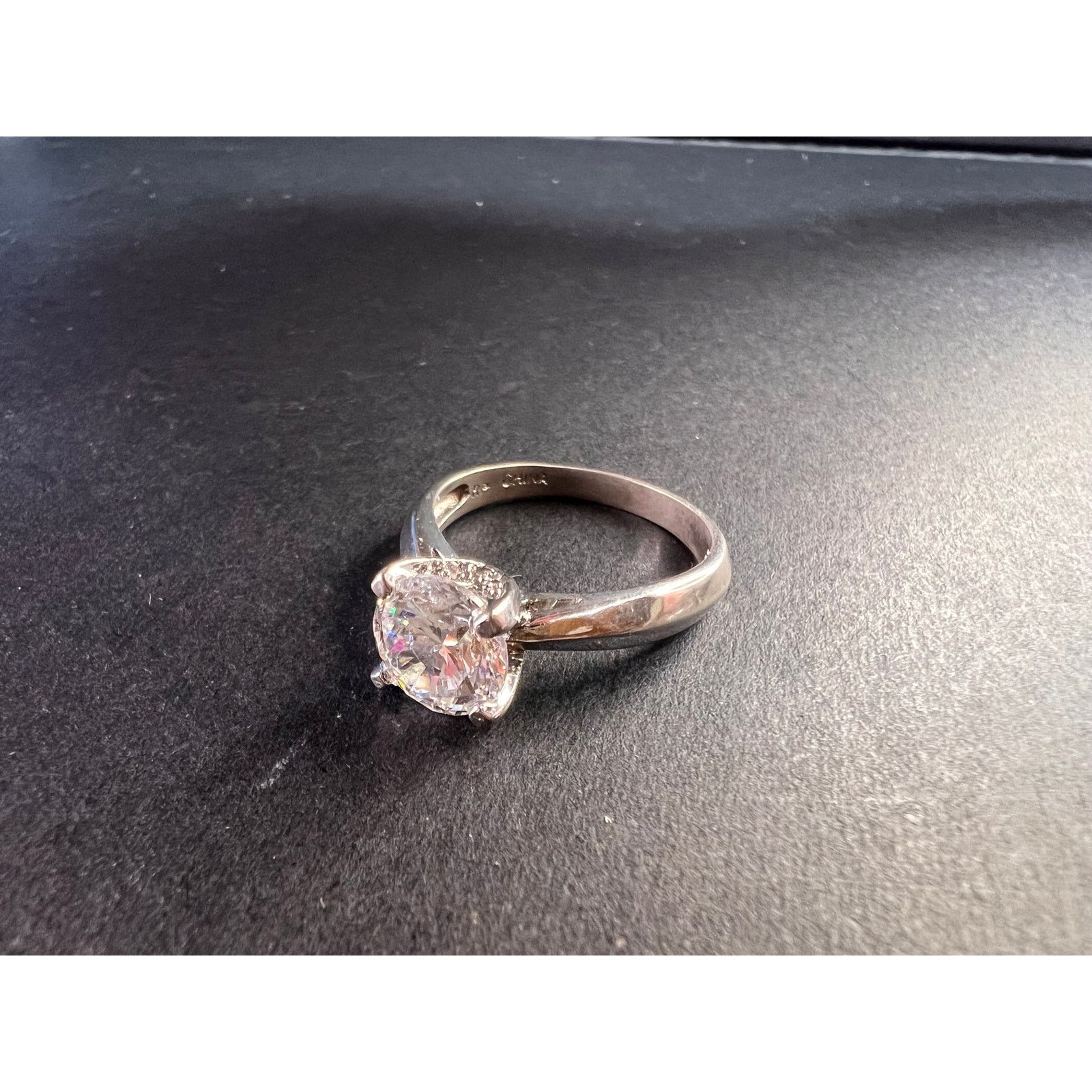 Other Vintage CZ solitaire sterling silver ring size 7 Size ONE SIZE - 7 Thumbnail