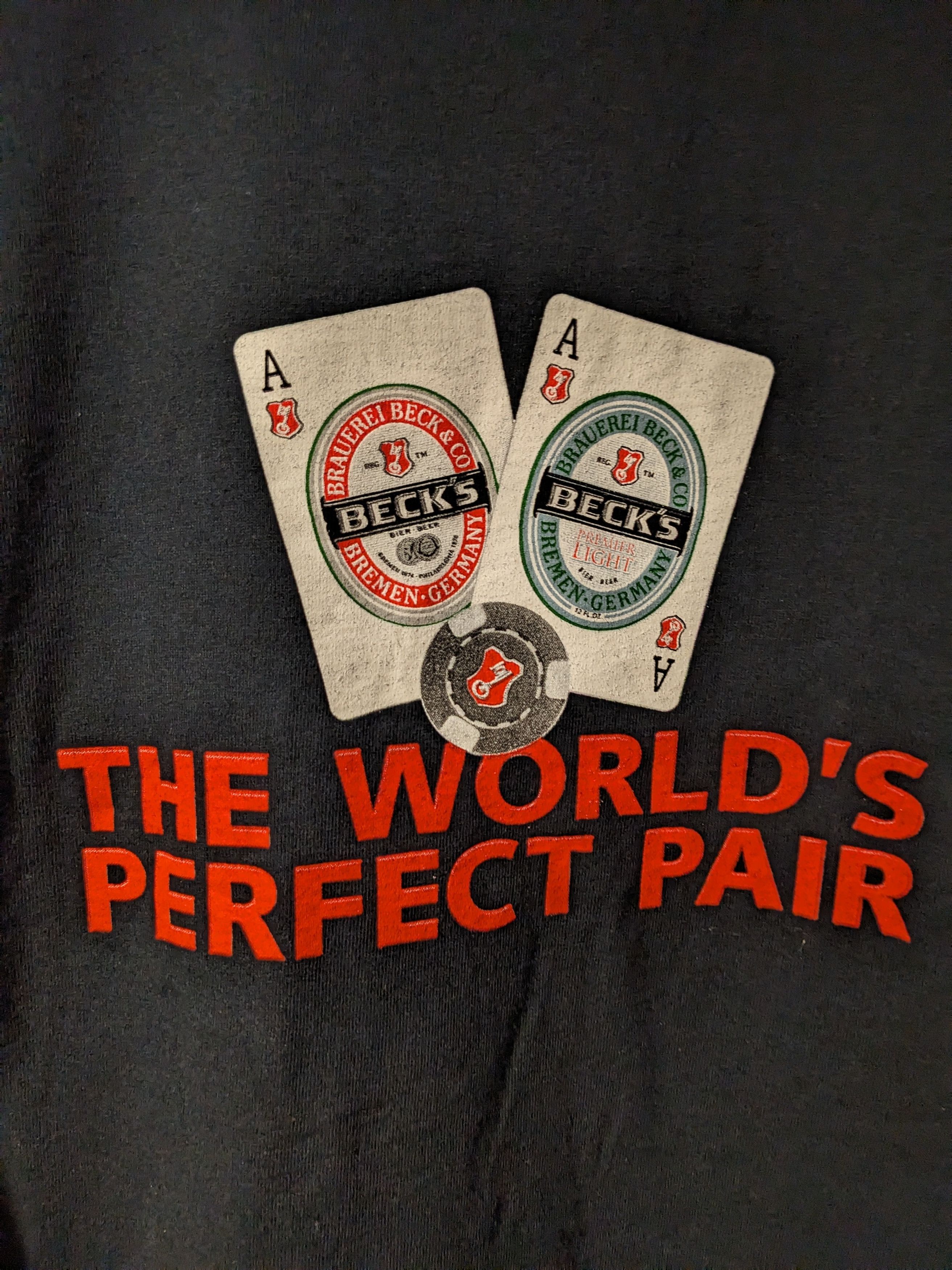 Anvil Vintage Y2K The World's Perfect Pair Beck's Beer T-Shirt Size US XL / EU 56 / 4 - 2 Thumbnail