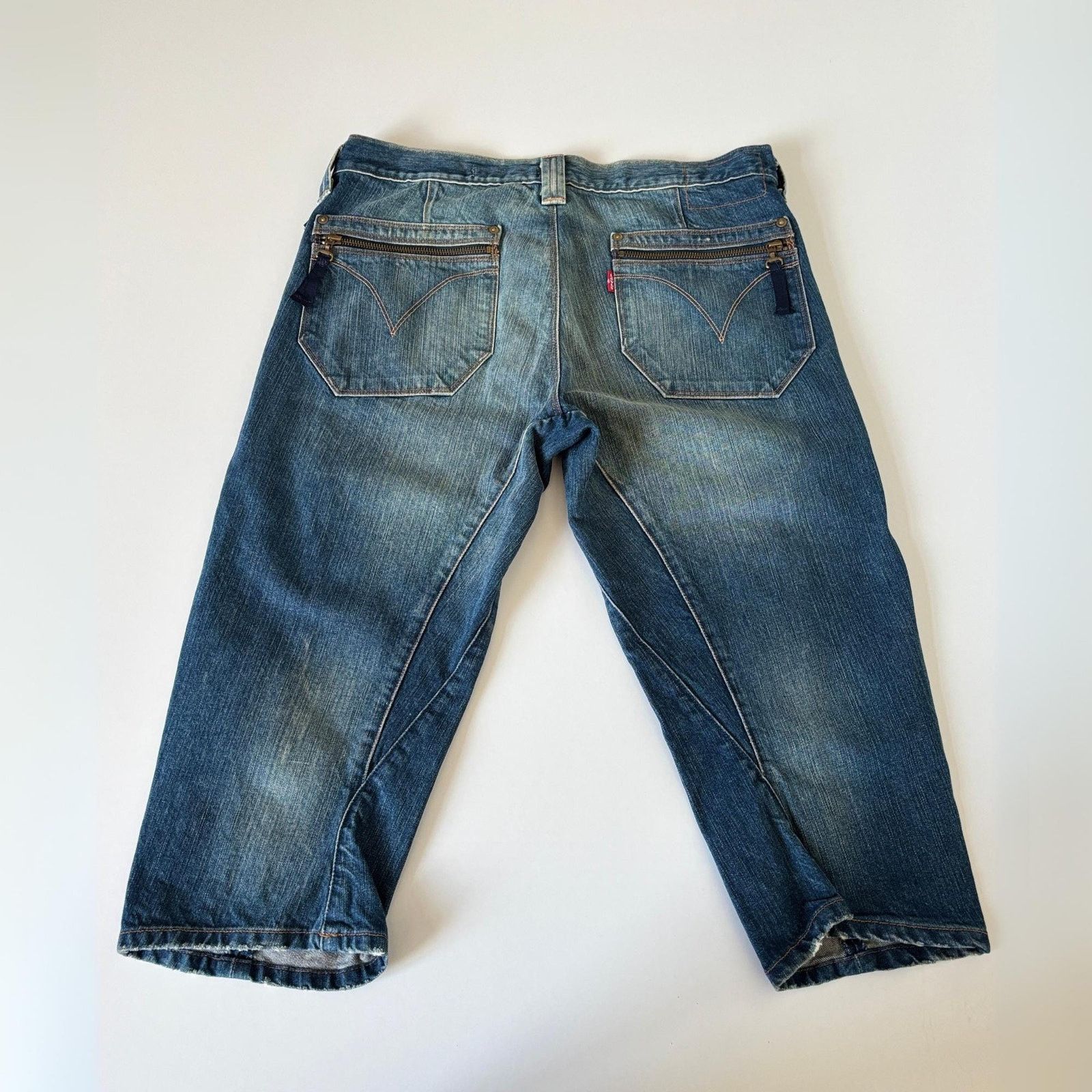 Japanese Brand × Levi's × Levi's Vintage Clothing Vintage Levi’s Engineered Jeans Capri M Blue Denim Y2K Pants Size US 30 / EU 46 - 1 Thumbnail