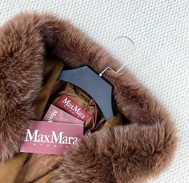 Max Mara Max Mara Bathrobe coat with dark khaki fur collar Size M / US 6-8 / IT 42-44 - 3 Thumbnail