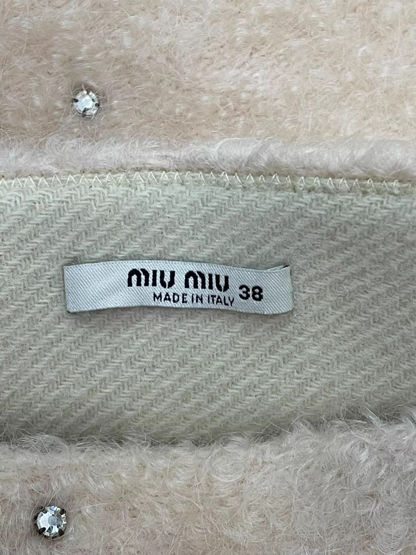 Miu Miu MIU MIU women's elegant pink rhinestone skirt 38 Size 26" / US 2 / IT 38 - 4 Thumbnail