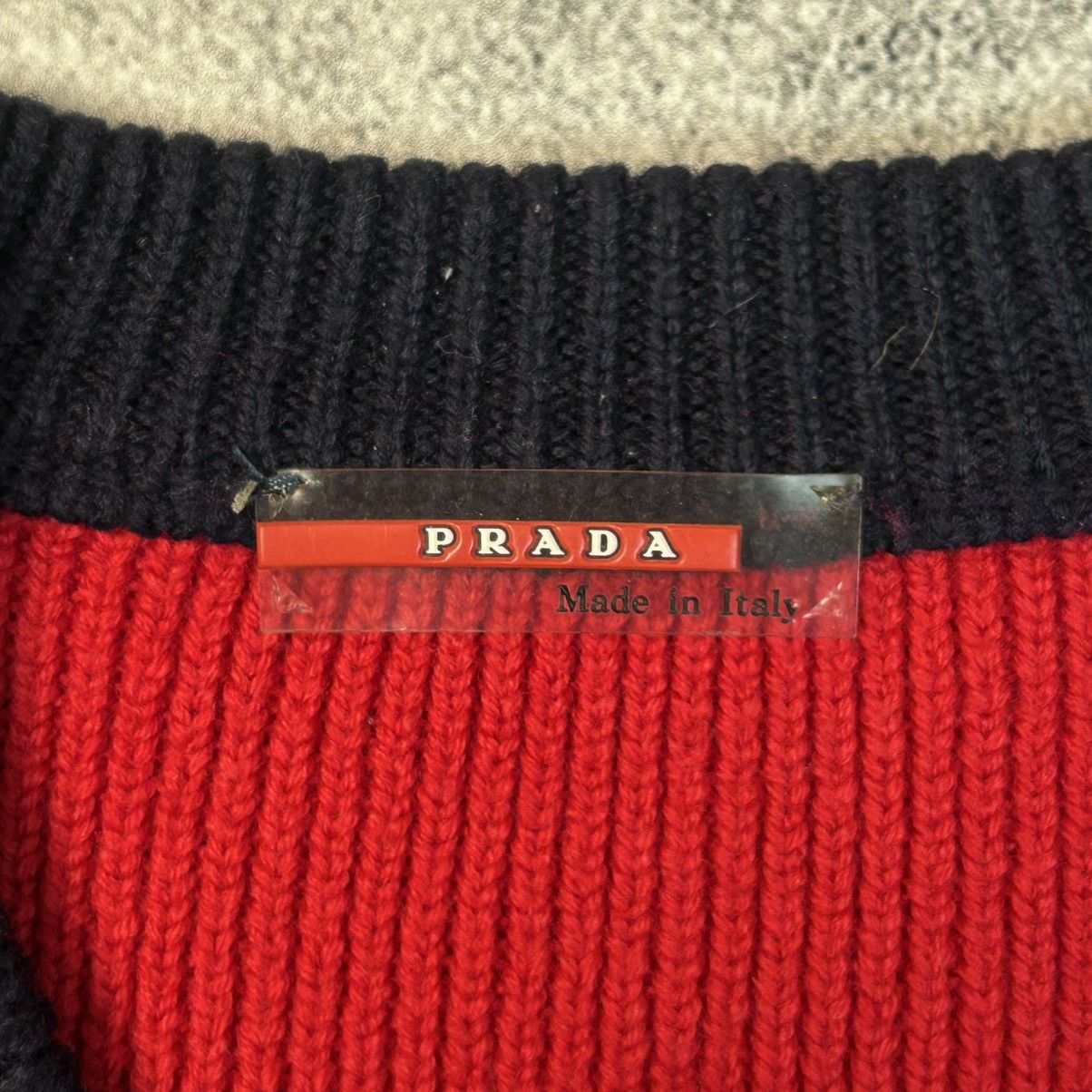 Prada Prada Vintage Y2k Wool V-neck Sweater Jumper Knitwear Pull Size US L / EU 52-54 / 3 - 9 Thumbnail