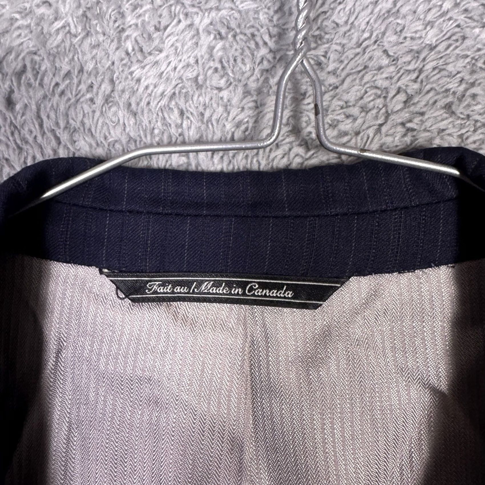 Jack Victor Jack Victor Blazer Mens 48L Wool Striped Single-Breasted 2-Button Notch Lapel Long Jacket City Classic USA Wedding 110s Size 48R - 5 Thumbnail