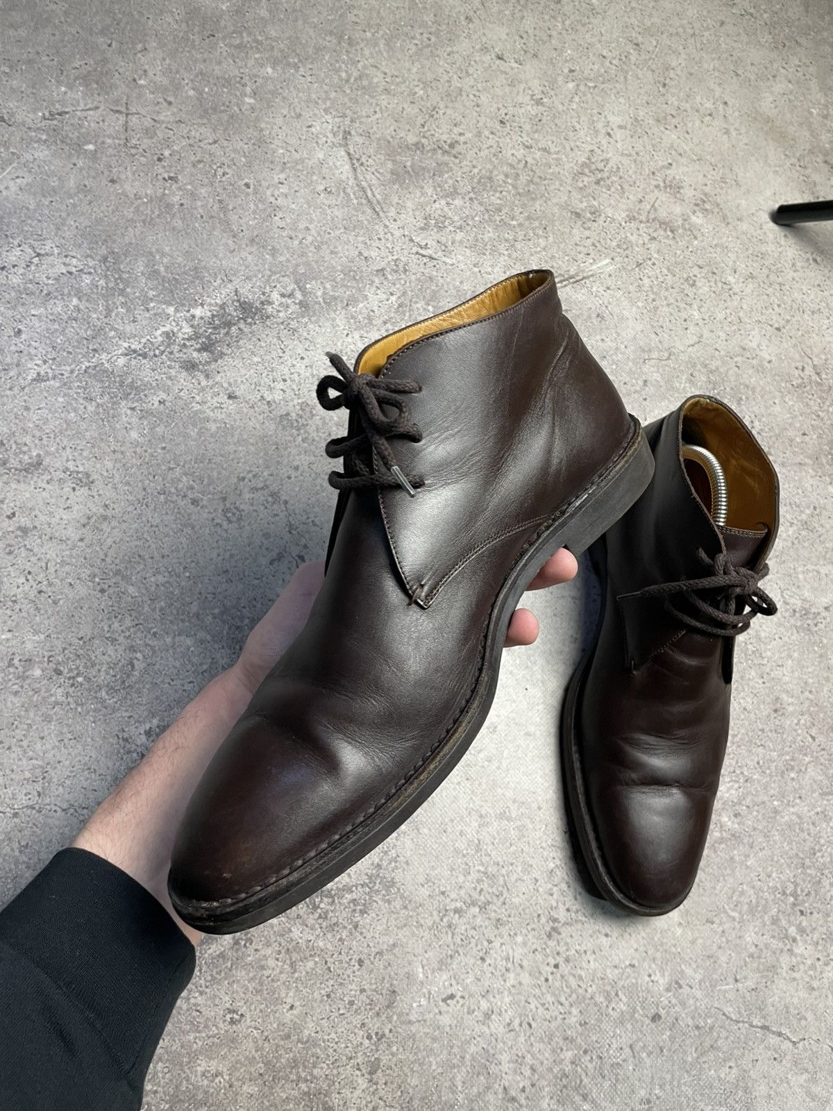 Gucci Gucci Leather Chukka Boots Men’s Ankle Dress Shoes Lace Up Size US 9.5 / EU 42-43 - 4 Thumbnail