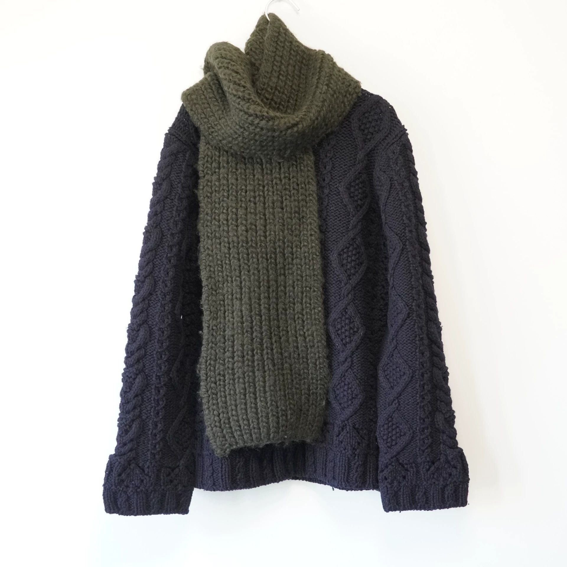 Yohji Yamamoto Yohji Yamamoto 02AW Cement Gray Handwoven Scarf 170x23 Size ONE SIZE - 5 Thumbnail