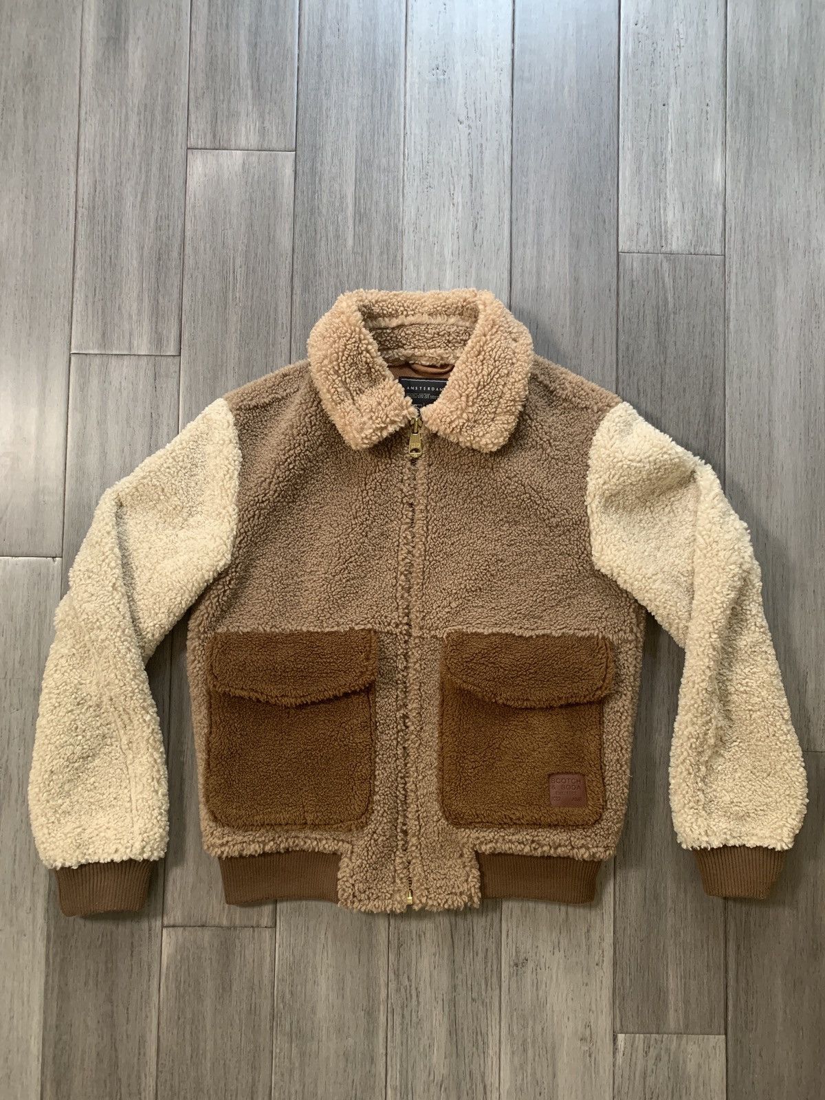 Scotch & Soda Brown High End Sherpa Jacket Size US S / EU 44-46 / 1 - 1 Thumbnail