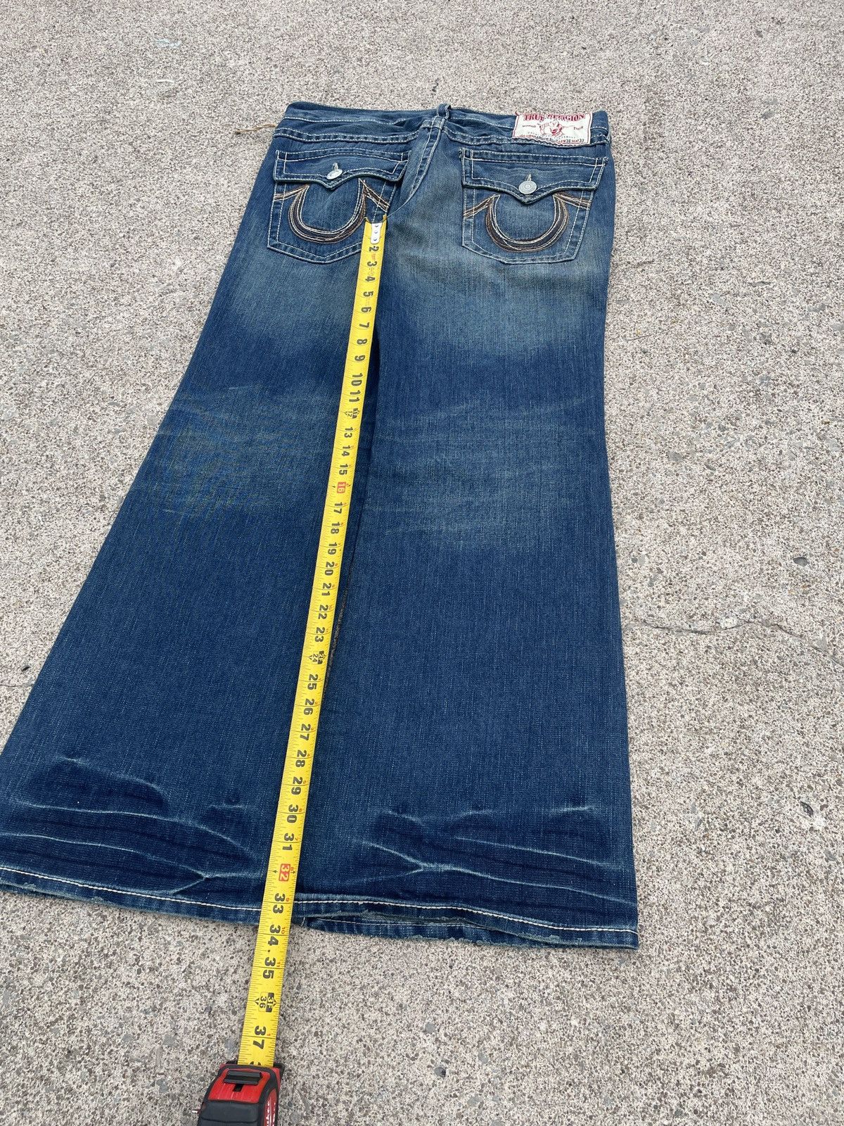 True Religion True Religion Rainbow Bills Super Flared Jeans Size US 38 / EU 54 - 8 Thumbnail