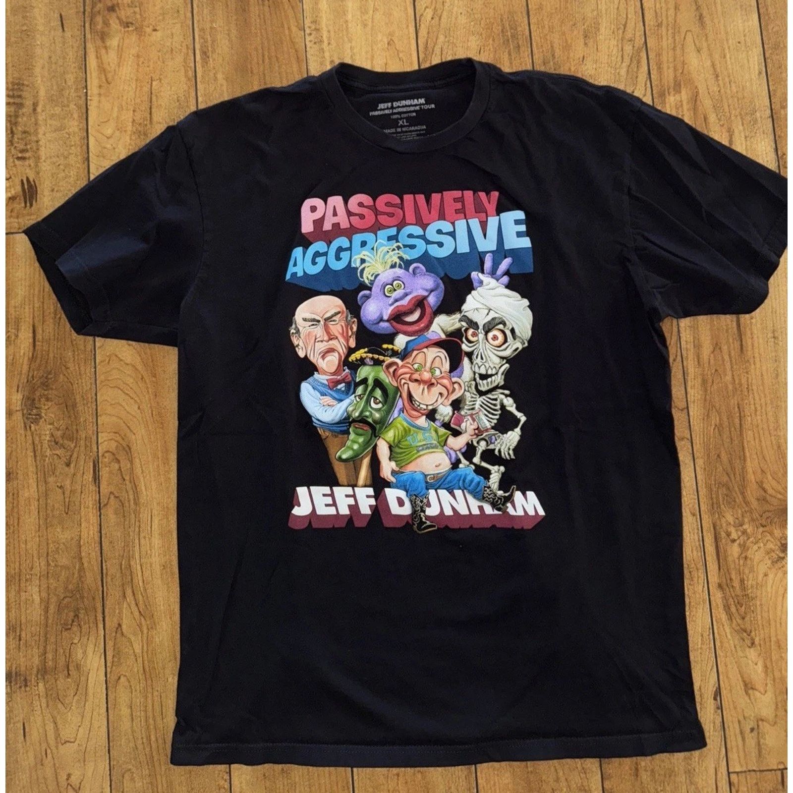 Band Tees Jeff Dunham Passively Aggressive Your T-Shirt Black XL 21x28 Size US XL / EU 56 / 4 - 1 Thumbnail