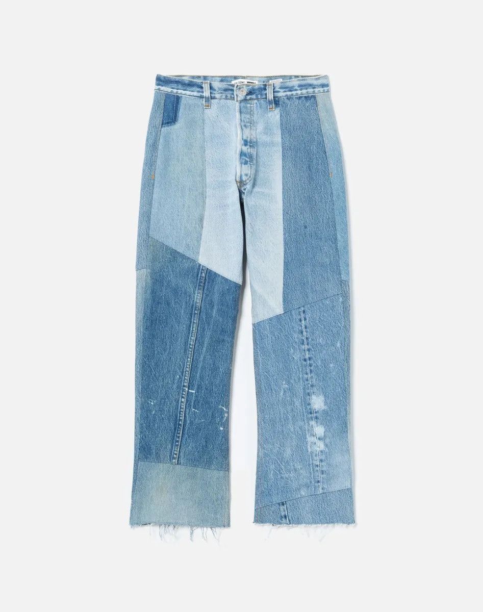 RE/DONE o1mle0425 70S Loose Flare Jeans in Blue Size 31" - 1 Thumbnail
