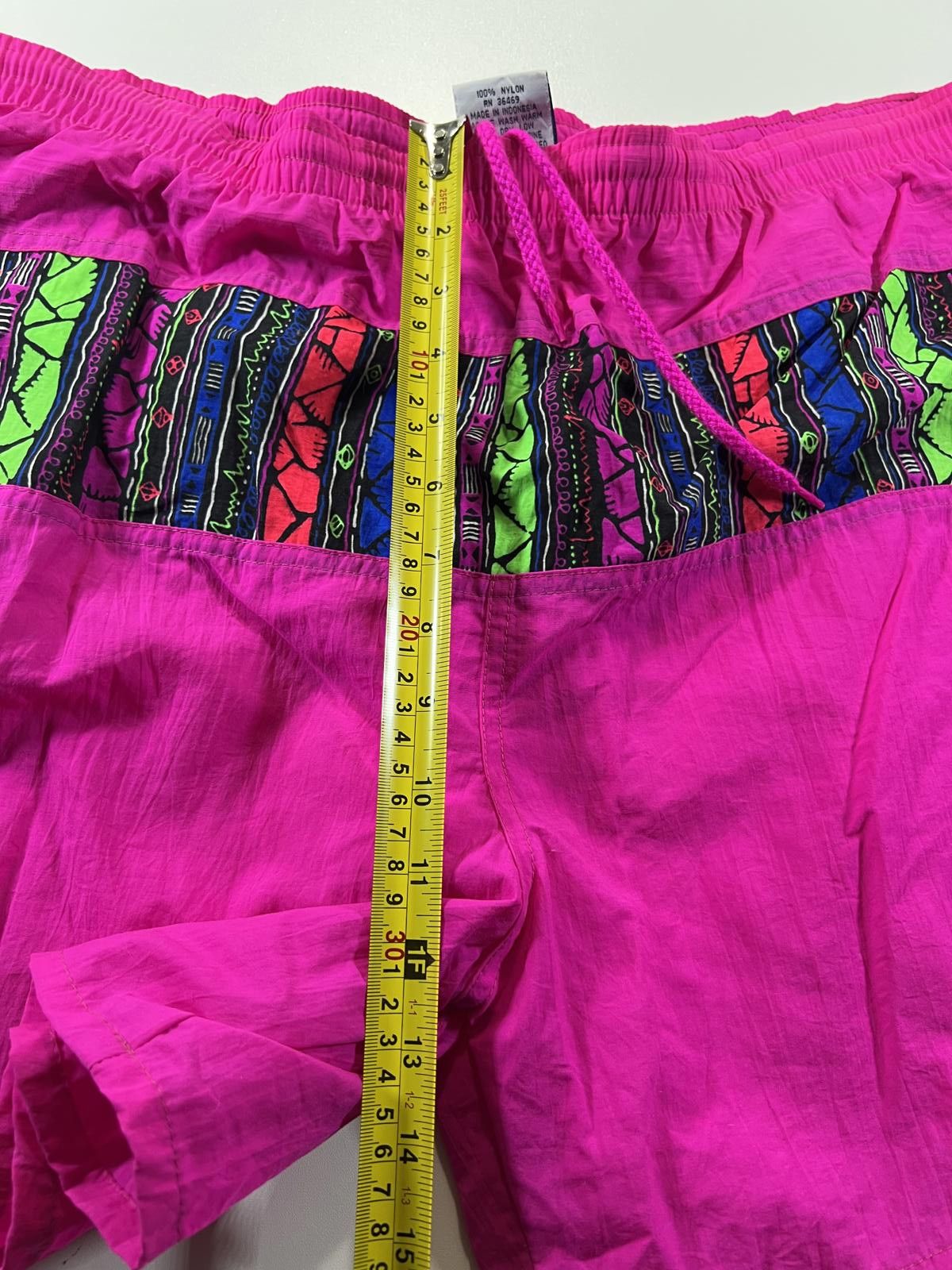 Other Vintage Pink Swim Shorts with Multicolour Patterned M Size US 36 / EU 52 - 6 Thumbnail