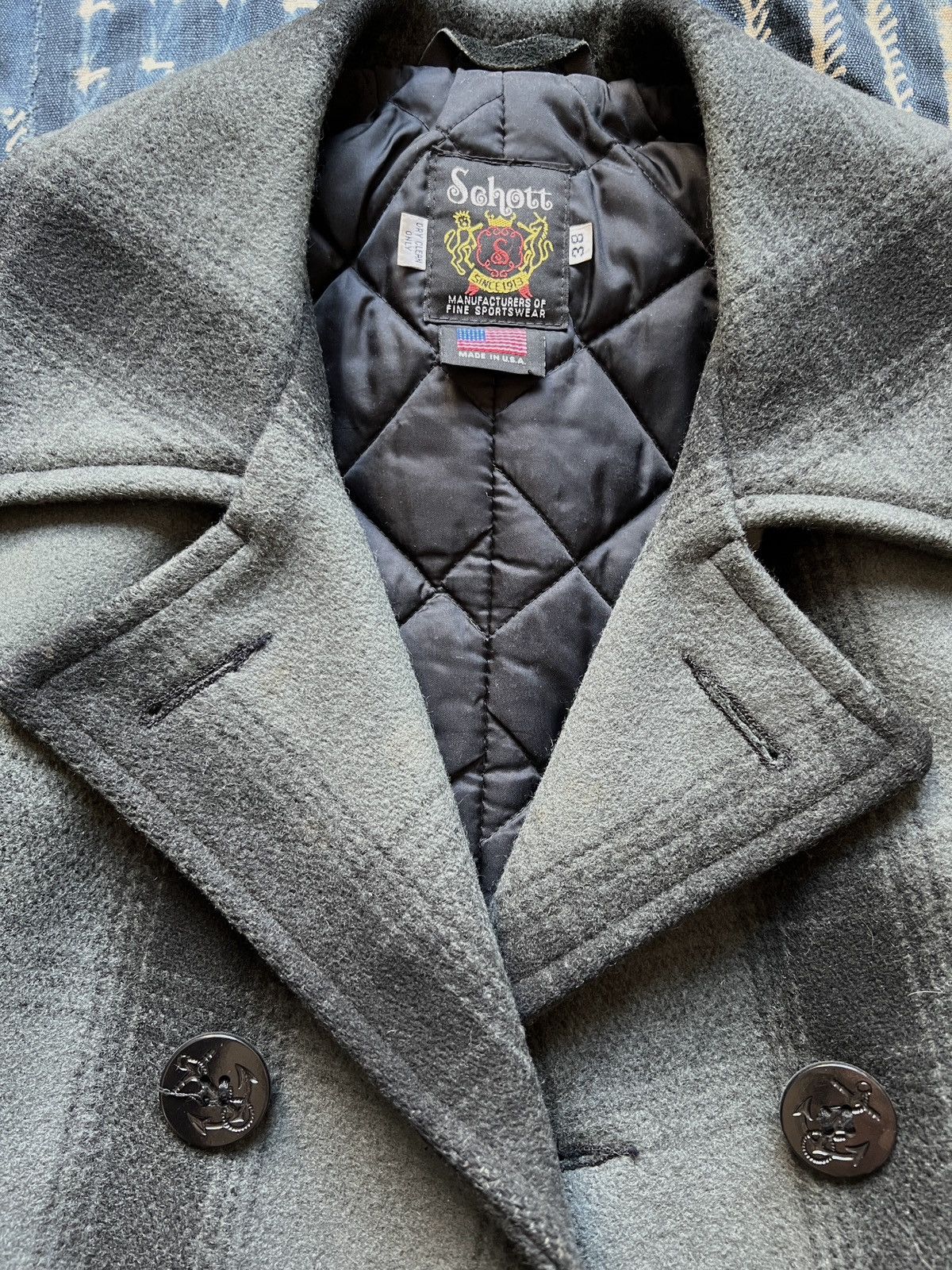 Schott Schott NYC Melton Wool Naval Peacoat Supreme Size US L / EU 52-54 / 3 - 5 Thumbnail