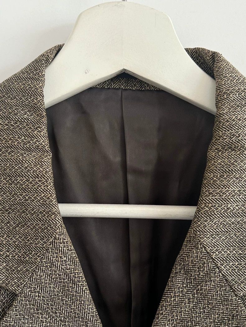 Yohji Yamamoto Yohji Yamamoto Yohji Yamamoto 90s Brown Herringbone Suit J Size US M / EU 48-50 / 2 - 5 Thumbnail