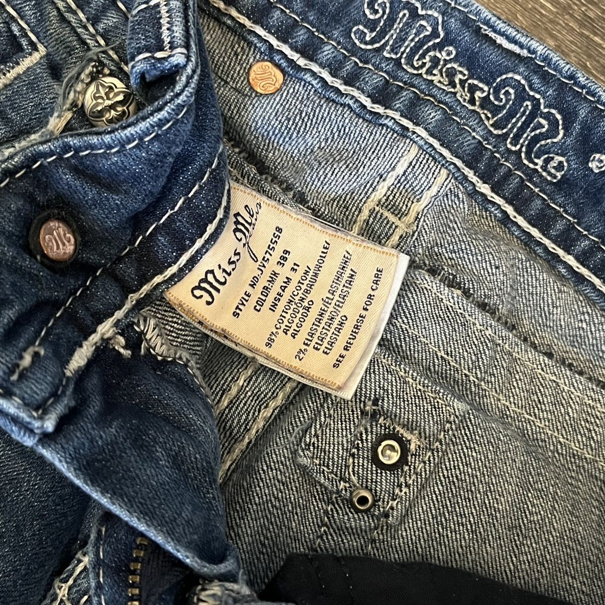 Miss Me Vintage Y2K Miss Me Signature Skinny Denim Jeans Studded Size 25" / US 0 / IT 36 - 11 Thumbnail