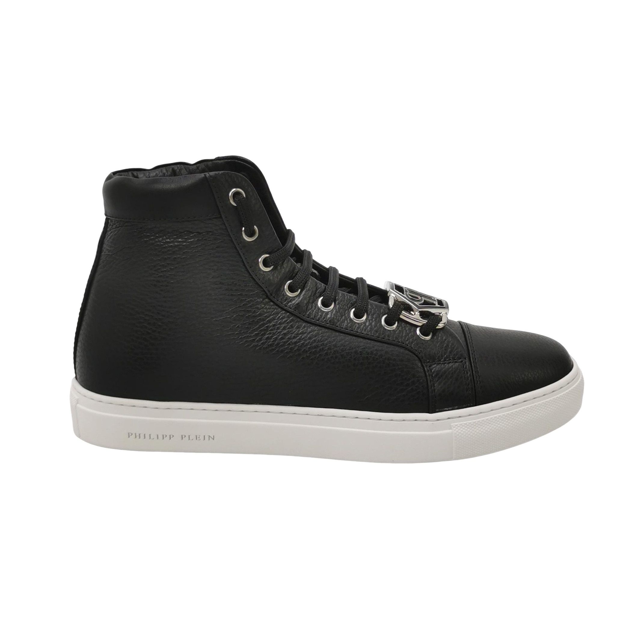 Philipp Plein Philipp Plein Logo Leather High-Top Sneakers 41.5 Size US 8 / EU 41 - 1 Thumbnail