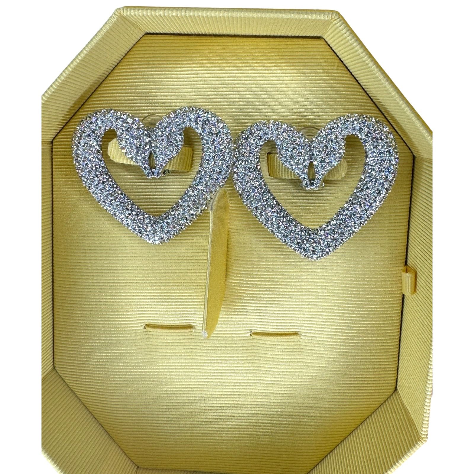 Swarovski Swarovski Sublima Clip Earrings Swan Heart, Large Size ONE SIZE - 4 Thumbnail