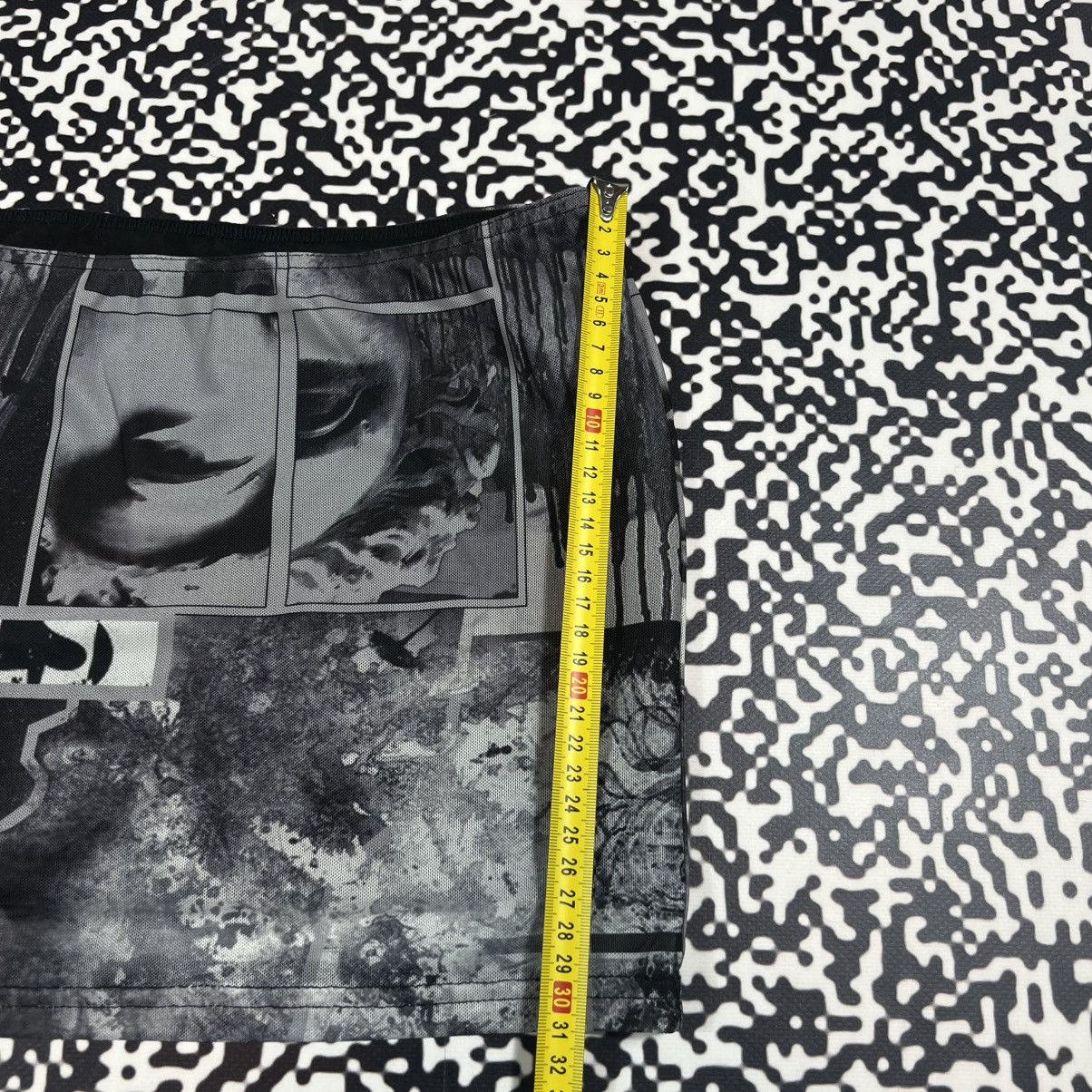 Japanese Brand Vintage Y2K Japanese Mesh Art JPG Style Sexy Mini Skirt Size 26" / US 2 / IT 38 - 14 Thumbnail