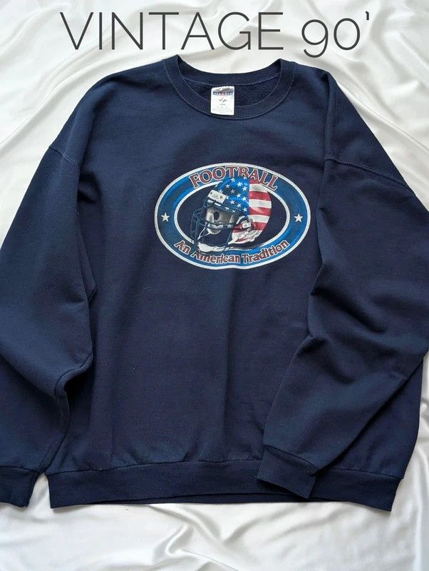 Jerzees Vintage crewneck hoodie football american USA Jerzees 90s Size US XL / EU 56 / 4 - 6 Thumbnail