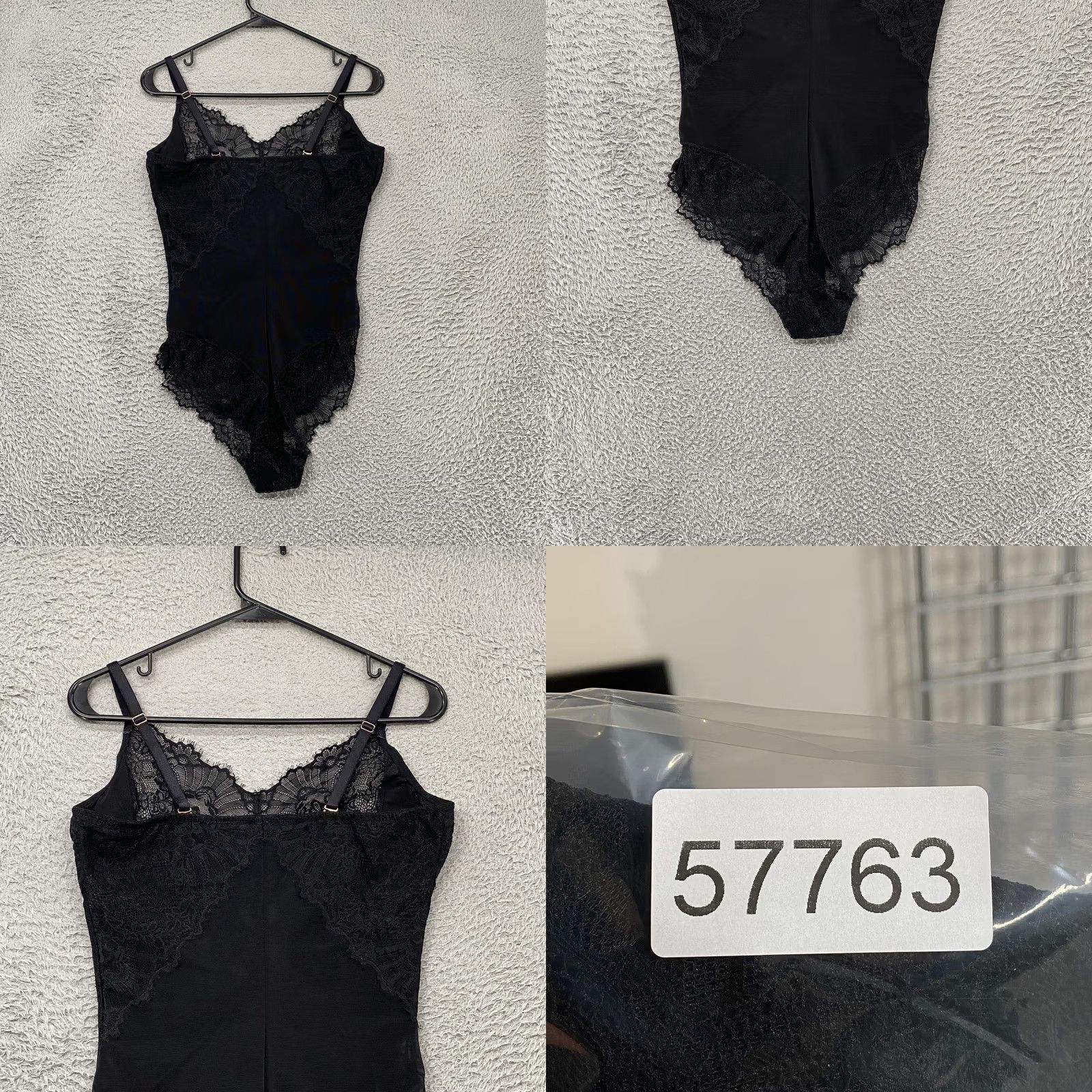 Vintage Pinsy Bodysuit Womens XL Black Sheer Lace Lingerie Shapewear Whimsigoth Size XL / US 12-14 / IT 48-50 - 8 Thumbnail