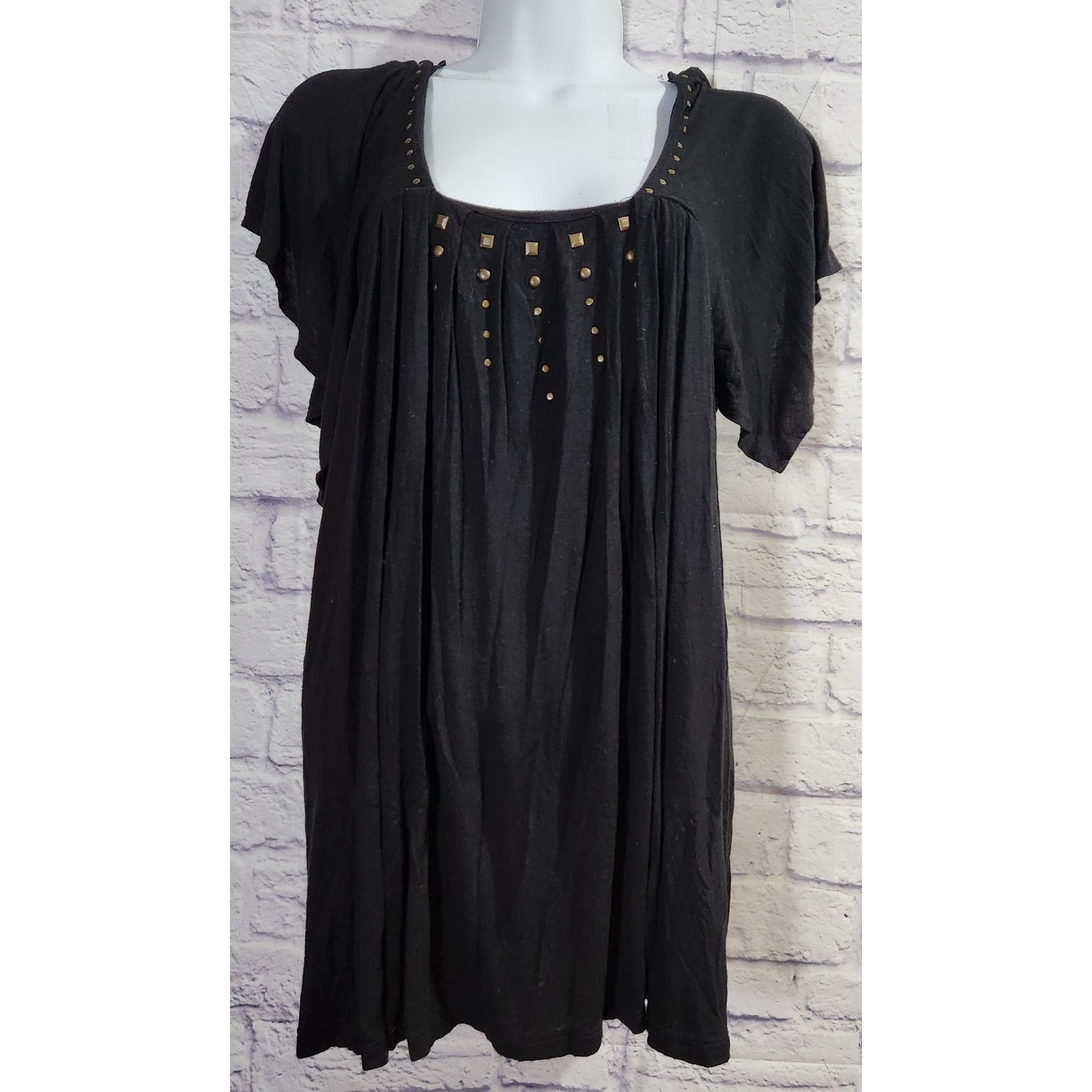 Other Uniform JPR Black Pleated Stud Bodice Cap Flutter Sleeves M Size M / US 6-8 / IT 42-44 - 1 Thumbnail