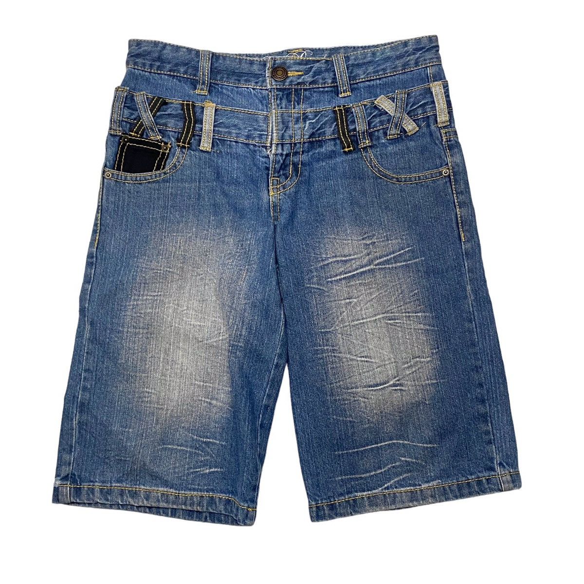 image of Hysteric Glamour x If Six Was Nine 2000's Gang Buster Double Waist Washed Belt Loops in Denim (Size