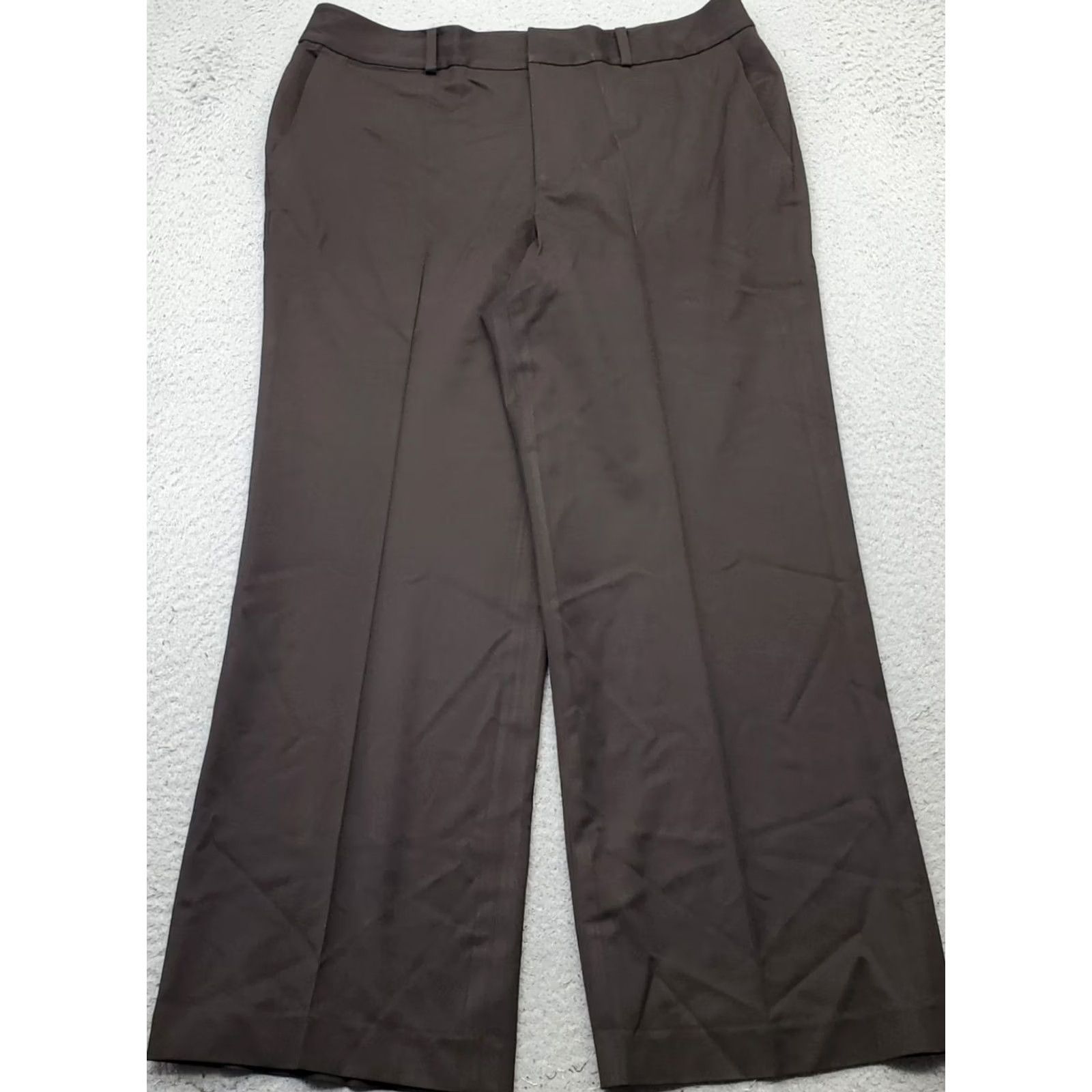 Ralph Lauren Lauren Ralph Lauren Chino Pants Womens 14 Brown Flat Front Wide Leg Hook & Eye Size 36" / US 14 / IT 50 - 2 Thumbnail
