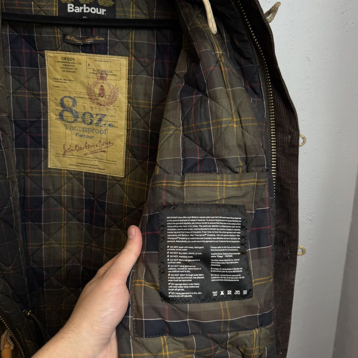 Barbour Vintage Barbour Duffel Coat Waxed Jacket Size US XL / EU 56 / 4 - 11 Thumbnail