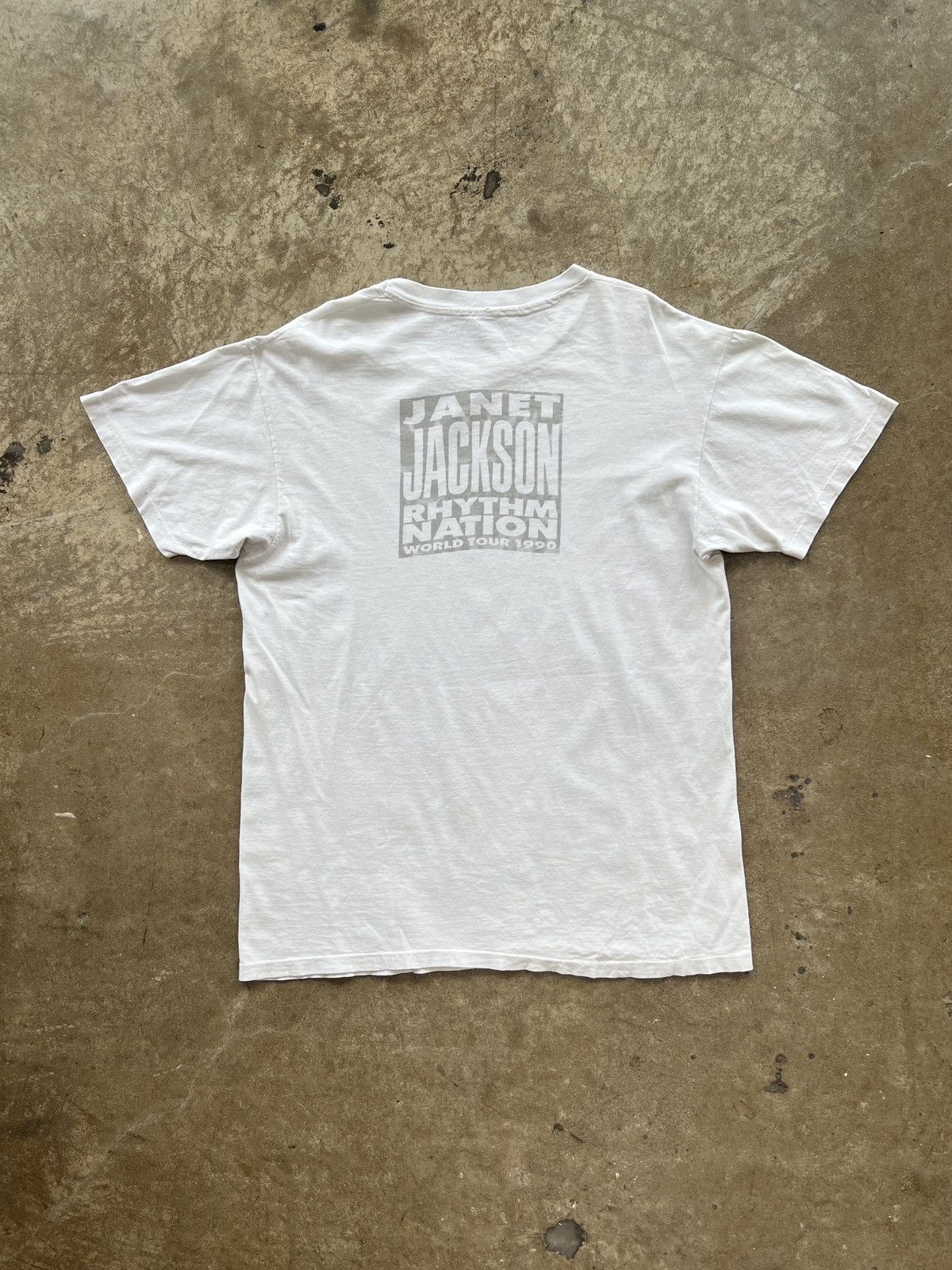 Band Tees Vintage 1990 Janet Jackson Rhythm Nation Tour Single Medium Size US M / EU 48-50 / 2 - 5 Thumbnail