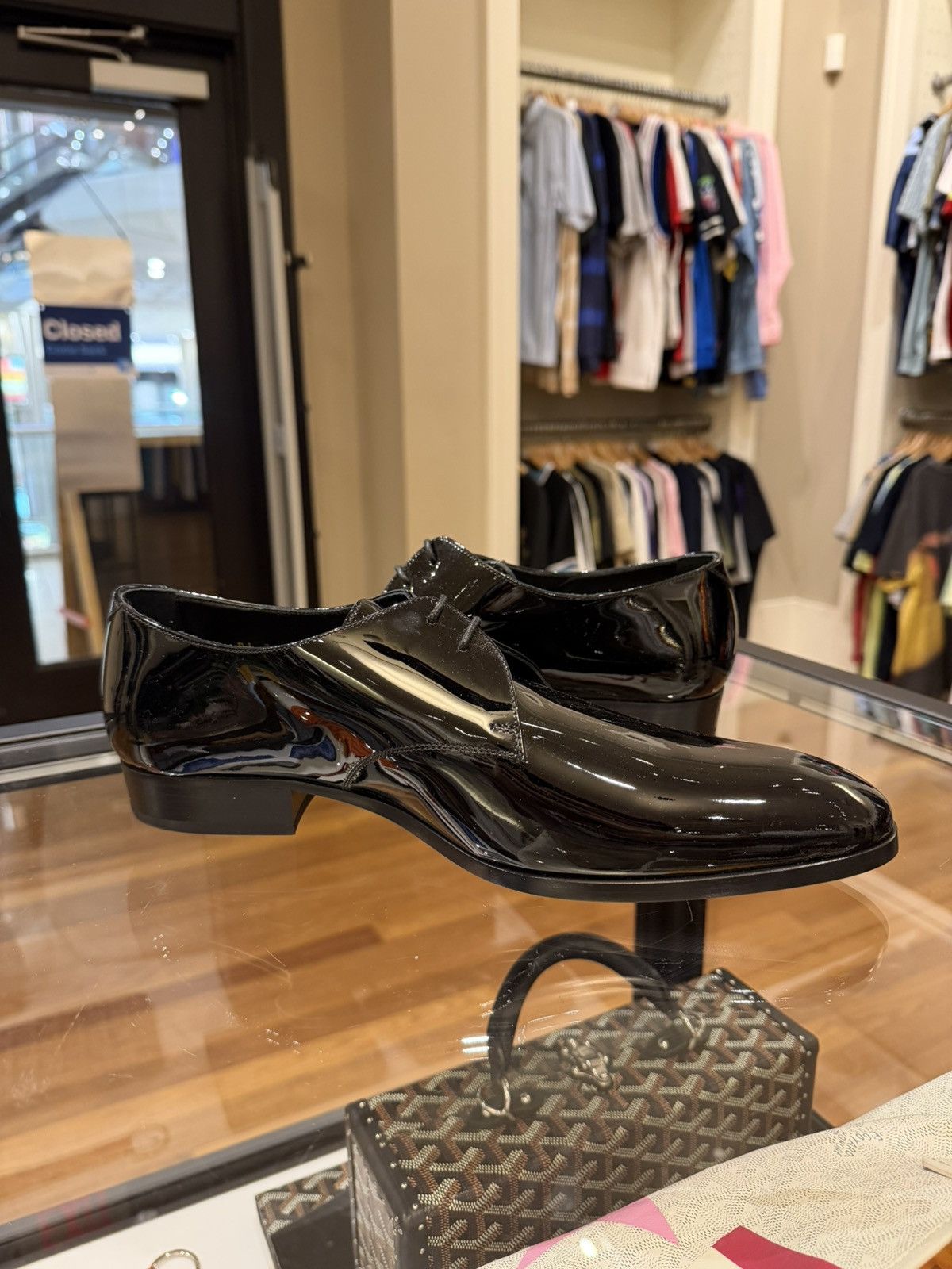 Saint Laurent Paris Saint Laurent Lace Up Patent Derby Shoes Size US 12 / EU 45 - 3 Thumbnail