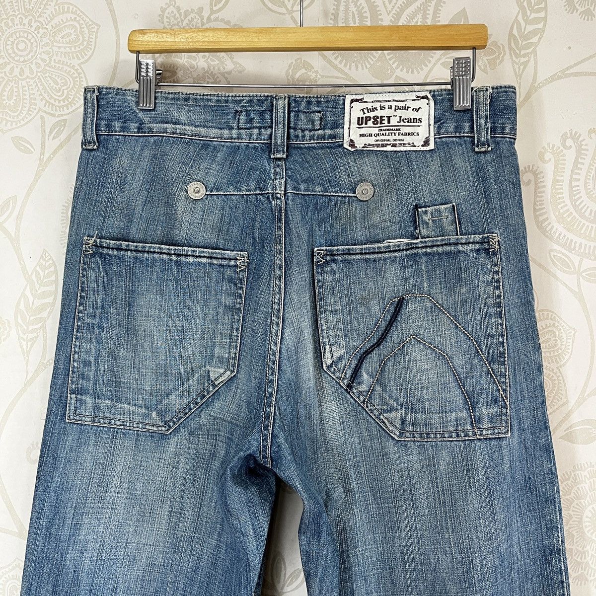 If Six Was Nine × The Upsetter Booty Cut Flare Distressed Denim Jeans Size US 32 / EU 48 - 19 Thumbnail